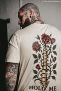Hold Me Upright – Unisex Organic Cotton T-Shirt (Natural Beige)