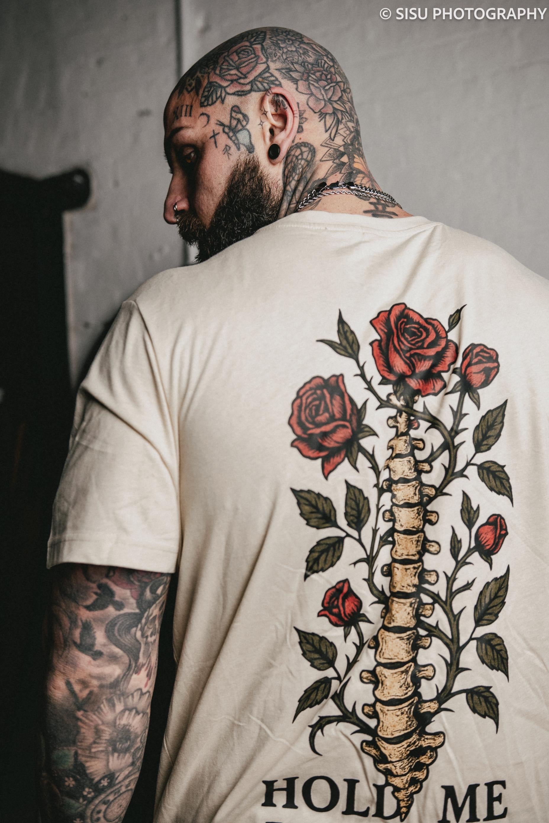 Hold Me Upright – Unisex Organic Cotton T-Shirt (Natural Beige)