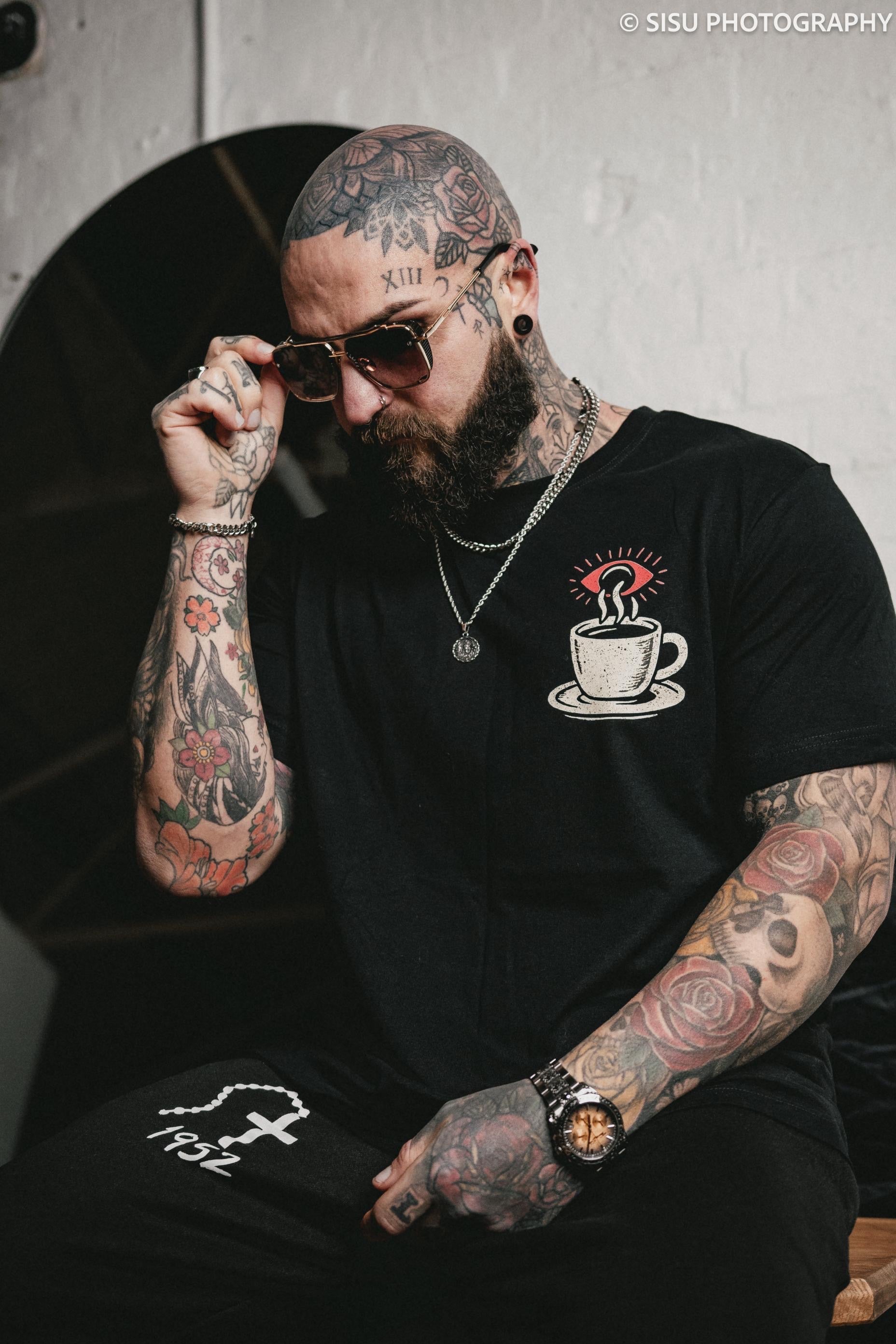 Holy Grounds Coffee - Short sleeve black t-shirt
