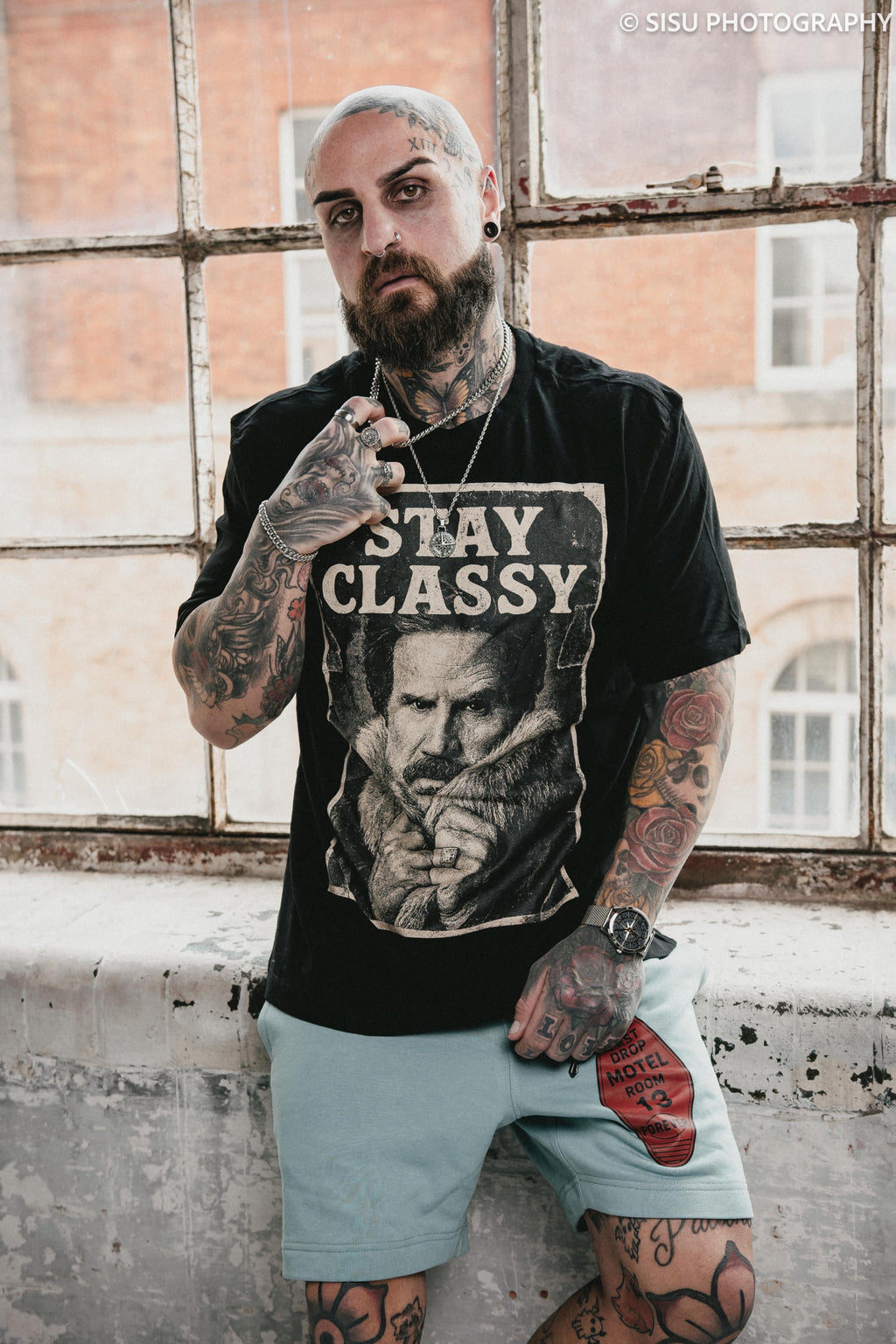 Anchorman "Stay Classy" T-Shirt – Vintage Ron Burgundy Graphic Tee