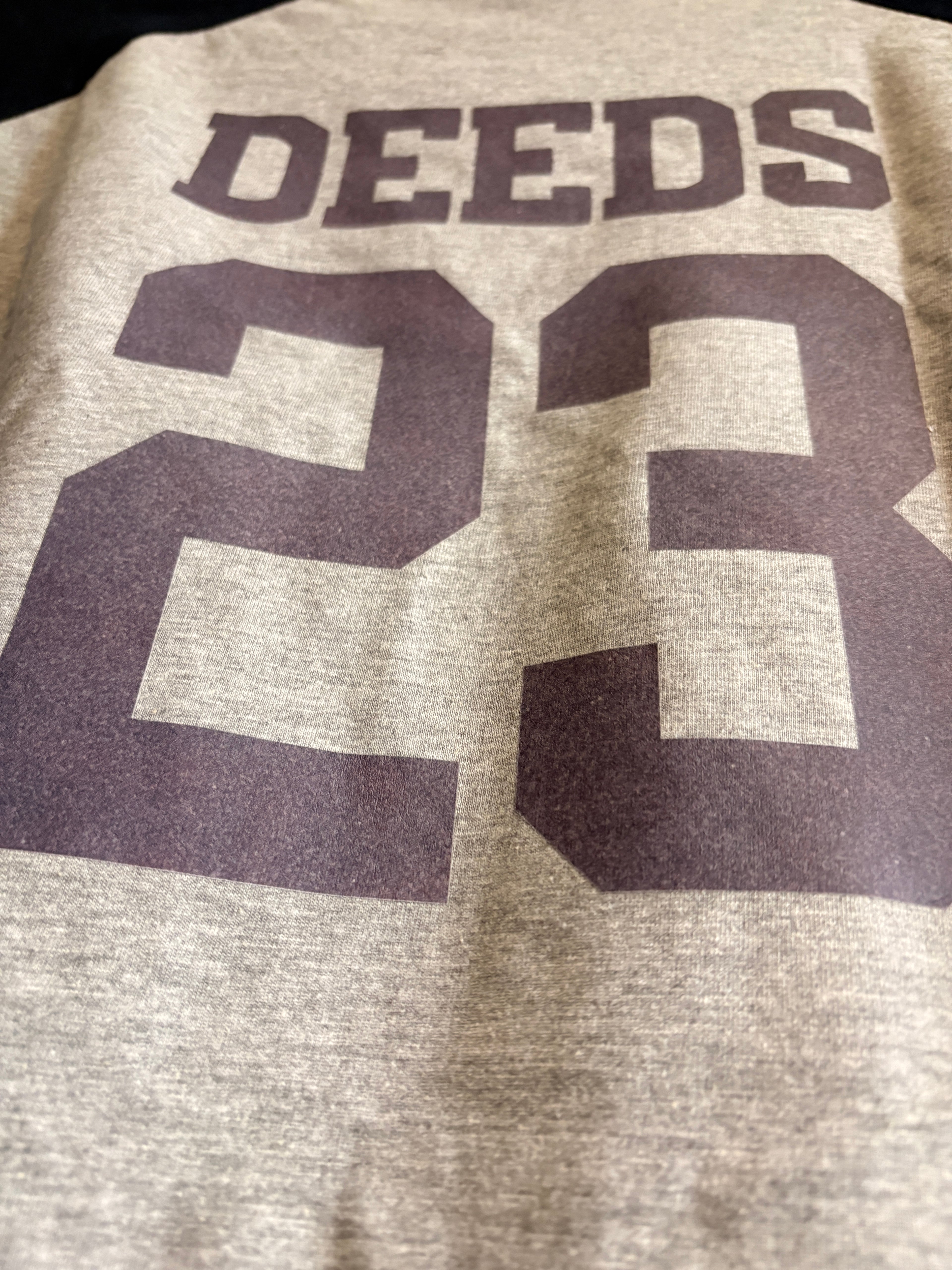 Deeds’ Pizza 23 Baseball Raglan Shirt - Mr Deeds Inspired Long Sleeve Baseball Tee