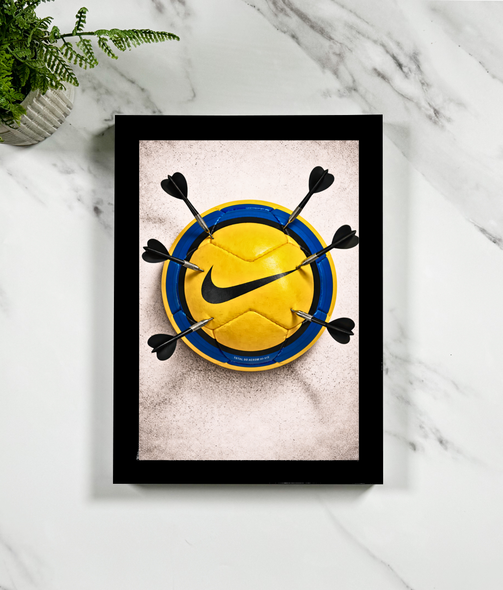 Total 90 Football Vs Dart Practice - Framed & Unframed Fine Art Print