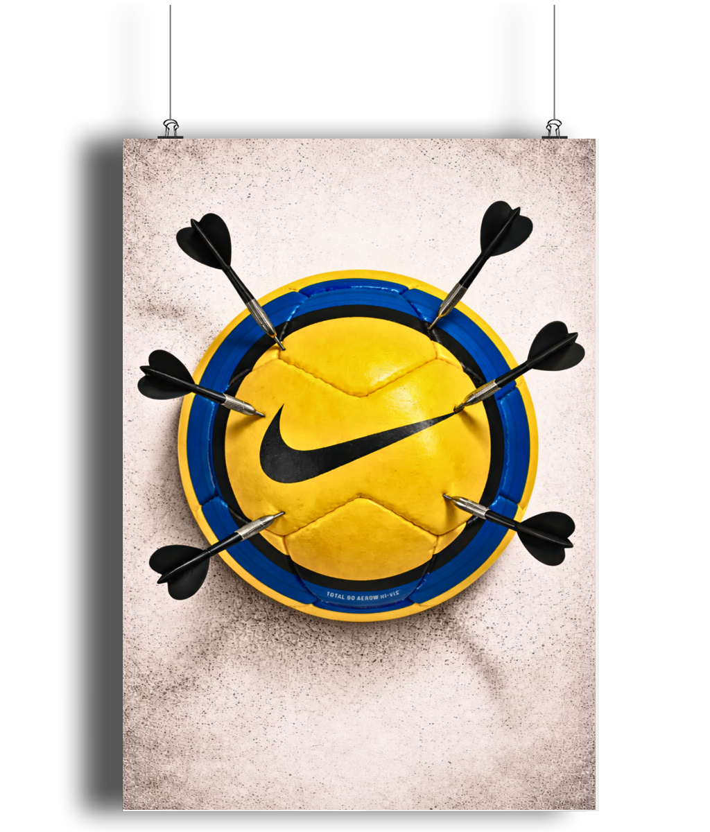 Total 90 Football Vs Dart Practice - Framed & Unframed Fine Art Print