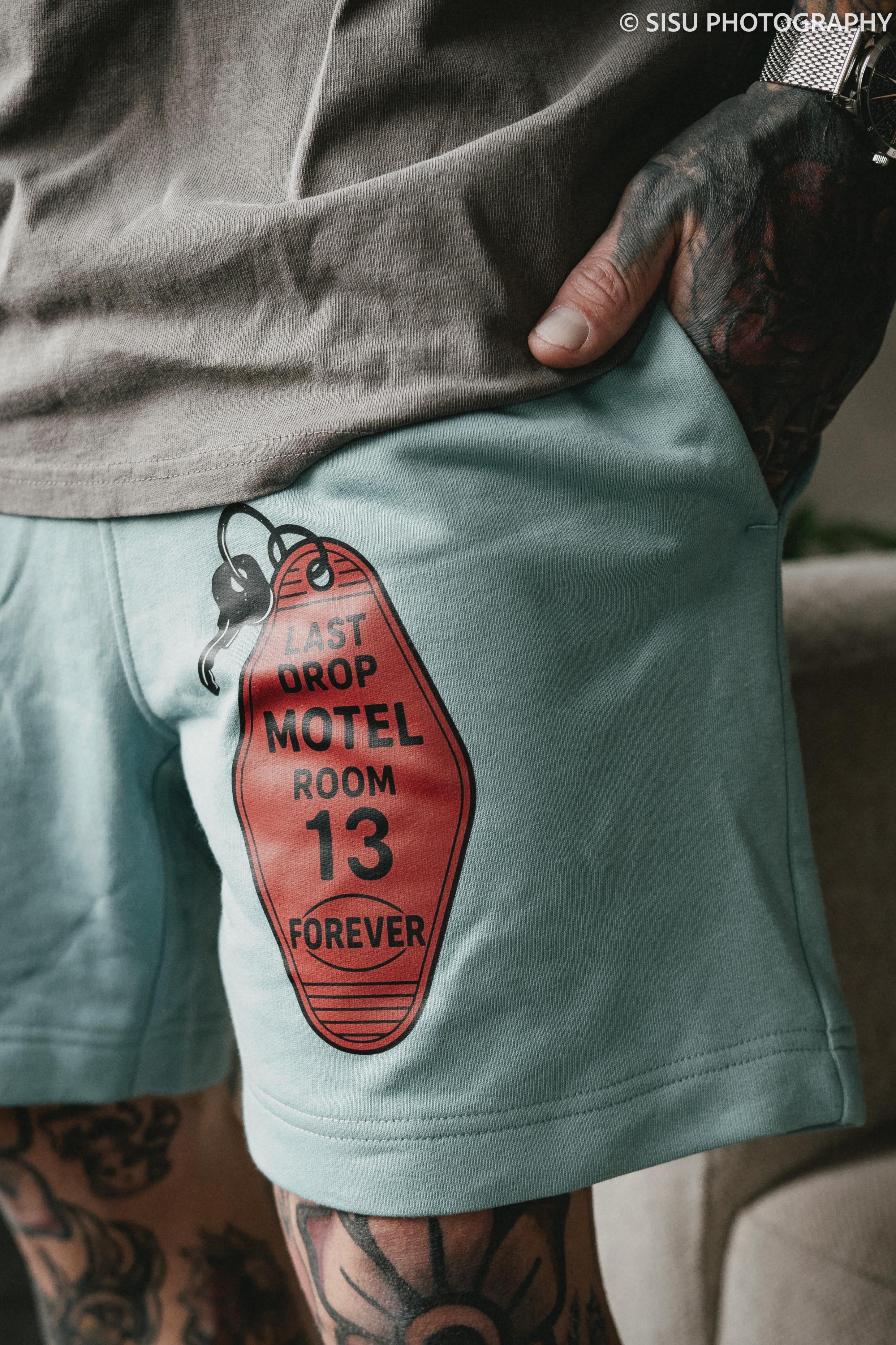 Room 13 Motel Embroidered Pocket Unisex Jogger Shorts