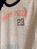 Deeds’ Pizza 23 Baseball Raglan Shirt - Mr Deeds Inspired Long Sleeve Baseball Tee