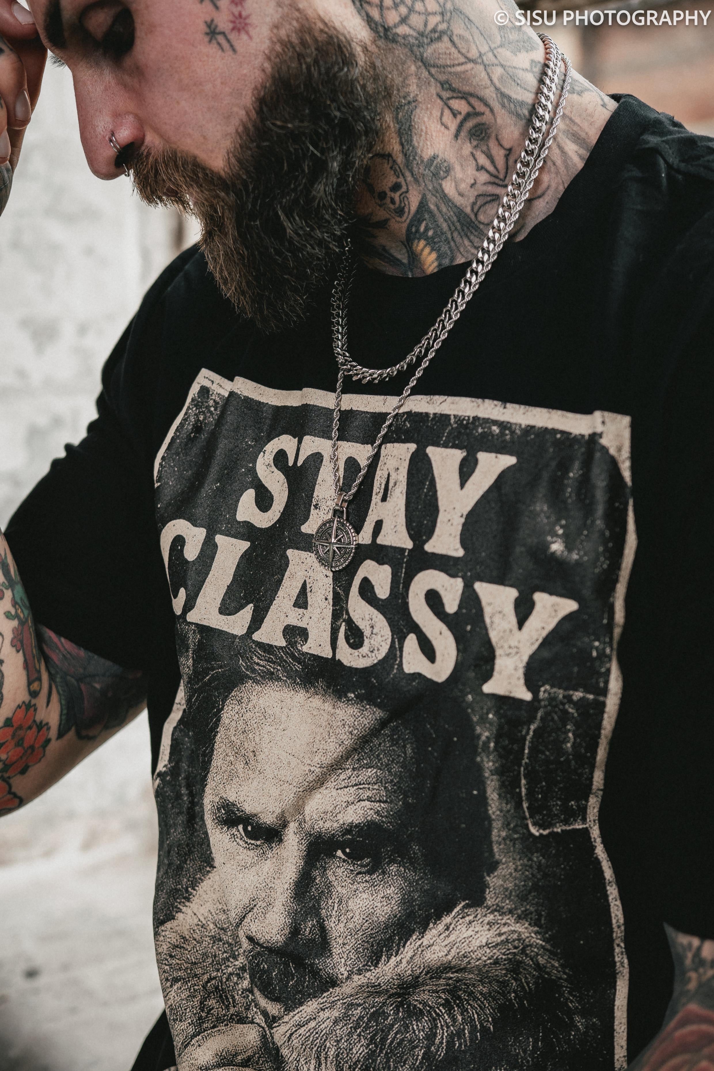 Anchorman "Stay Classy" T-Shirt – Vintage Ron Burgundy Graphic Tee