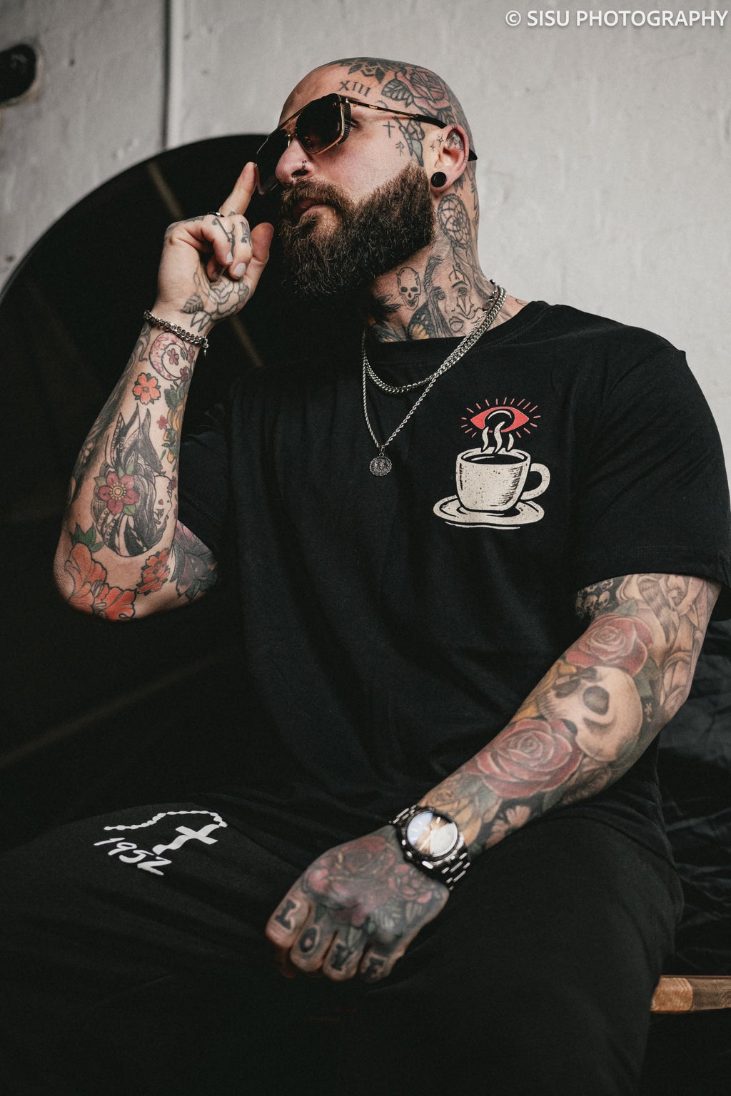 Holy Grounds Coffee - Short sleeve black t-shirt