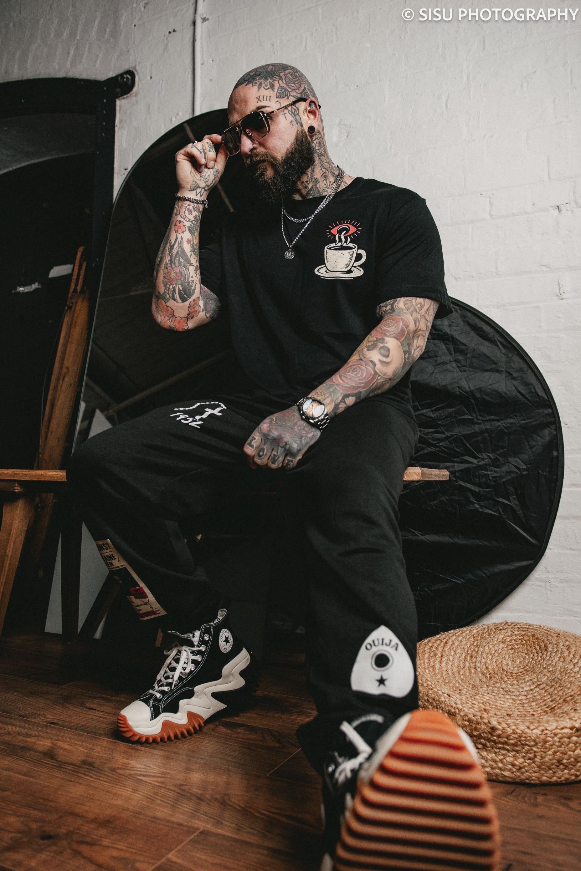 Holy Grounds Coffee - Short sleeve black t-shirt