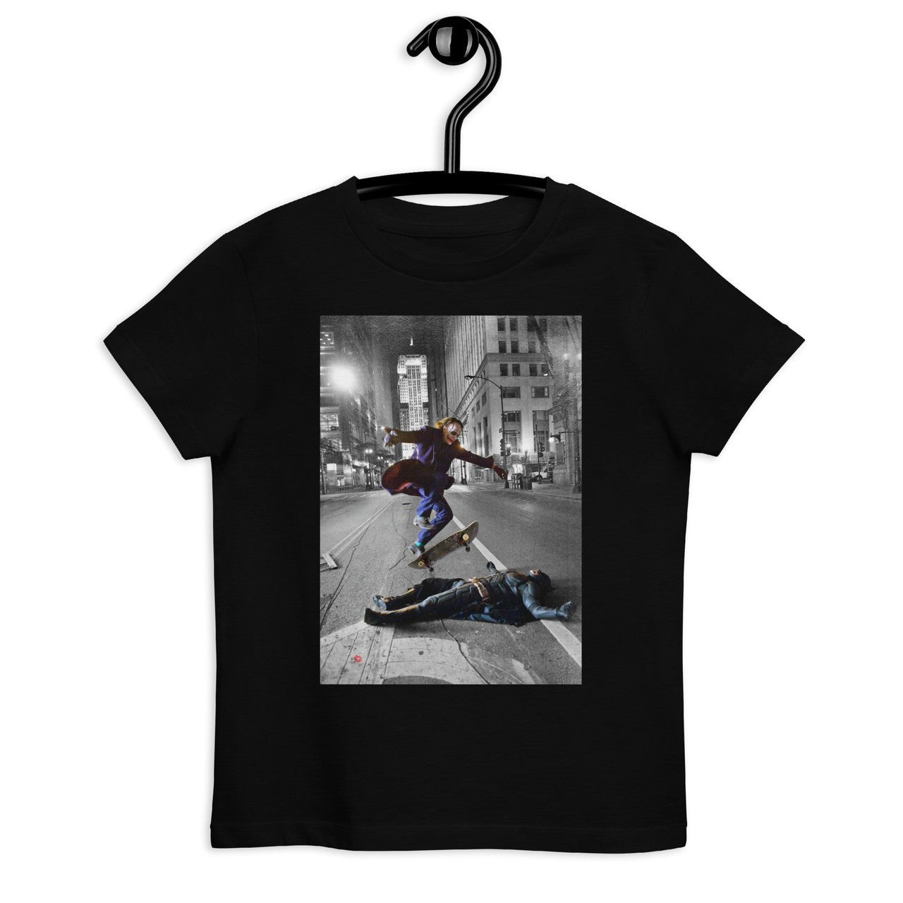 Joker Skateboarding Organic cotton kids t-shirt - Batman Inspired