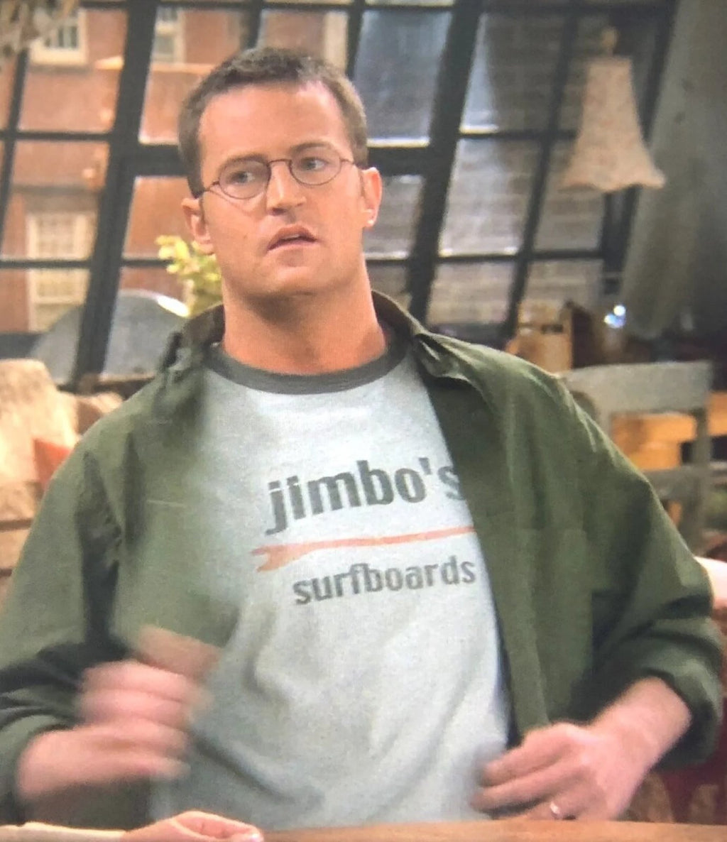 Jimbo's Surfboards Chandler Bing Tee – Friends Inspired Retro Style