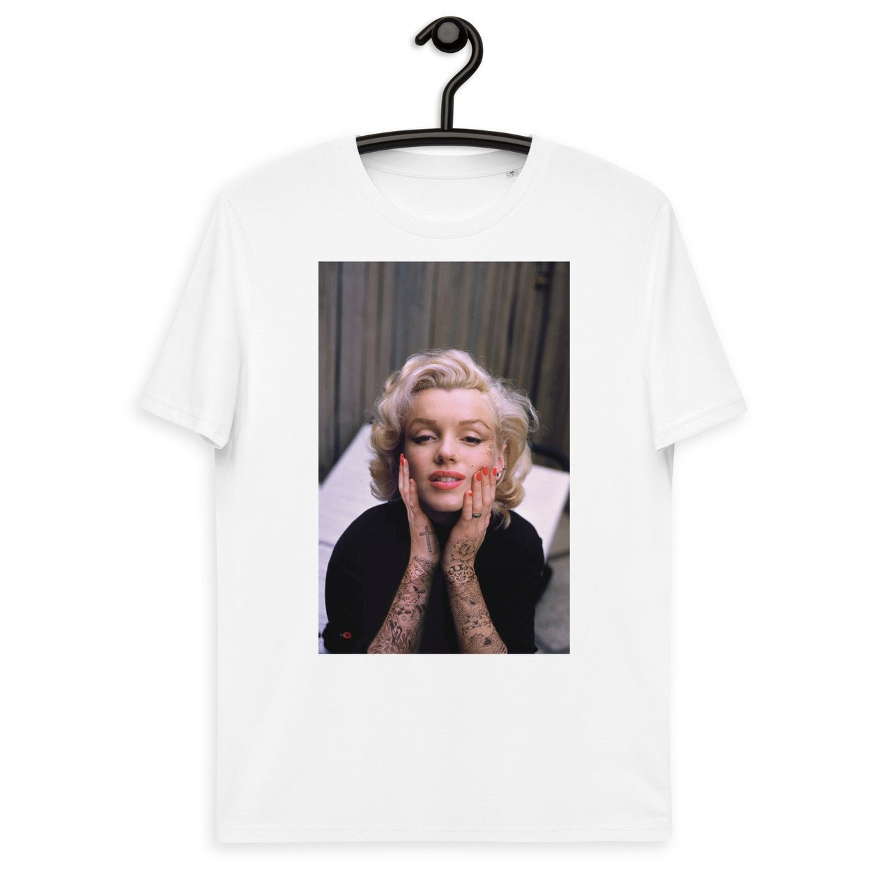 Marilyn Monroe Tattooed KiSS Unisex organic cotton t-shirt - Inked Sleeve Tattoo
