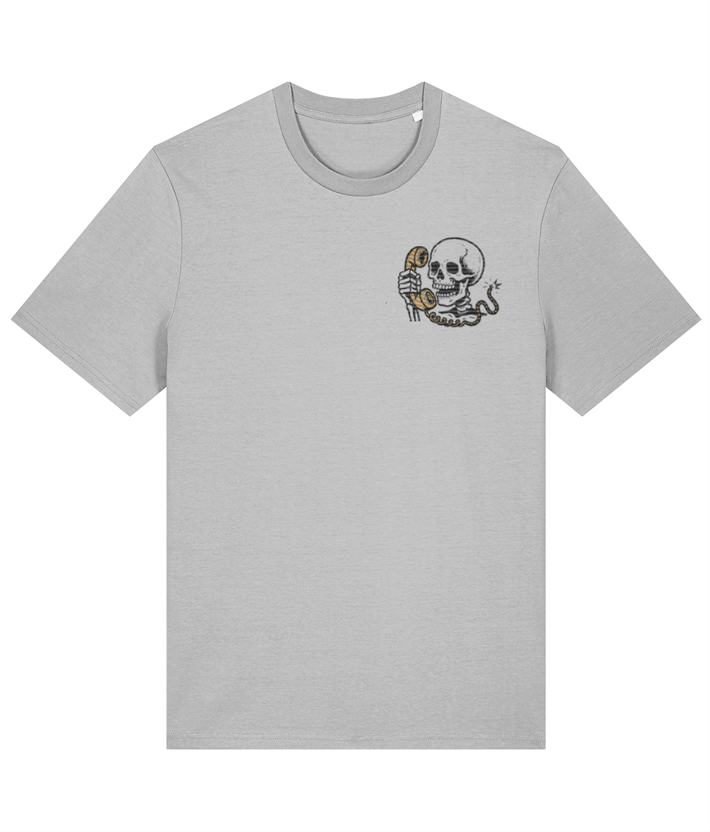 Nobody Phones Me Skull Unisex organic cotton t-shirt - Summer Tee