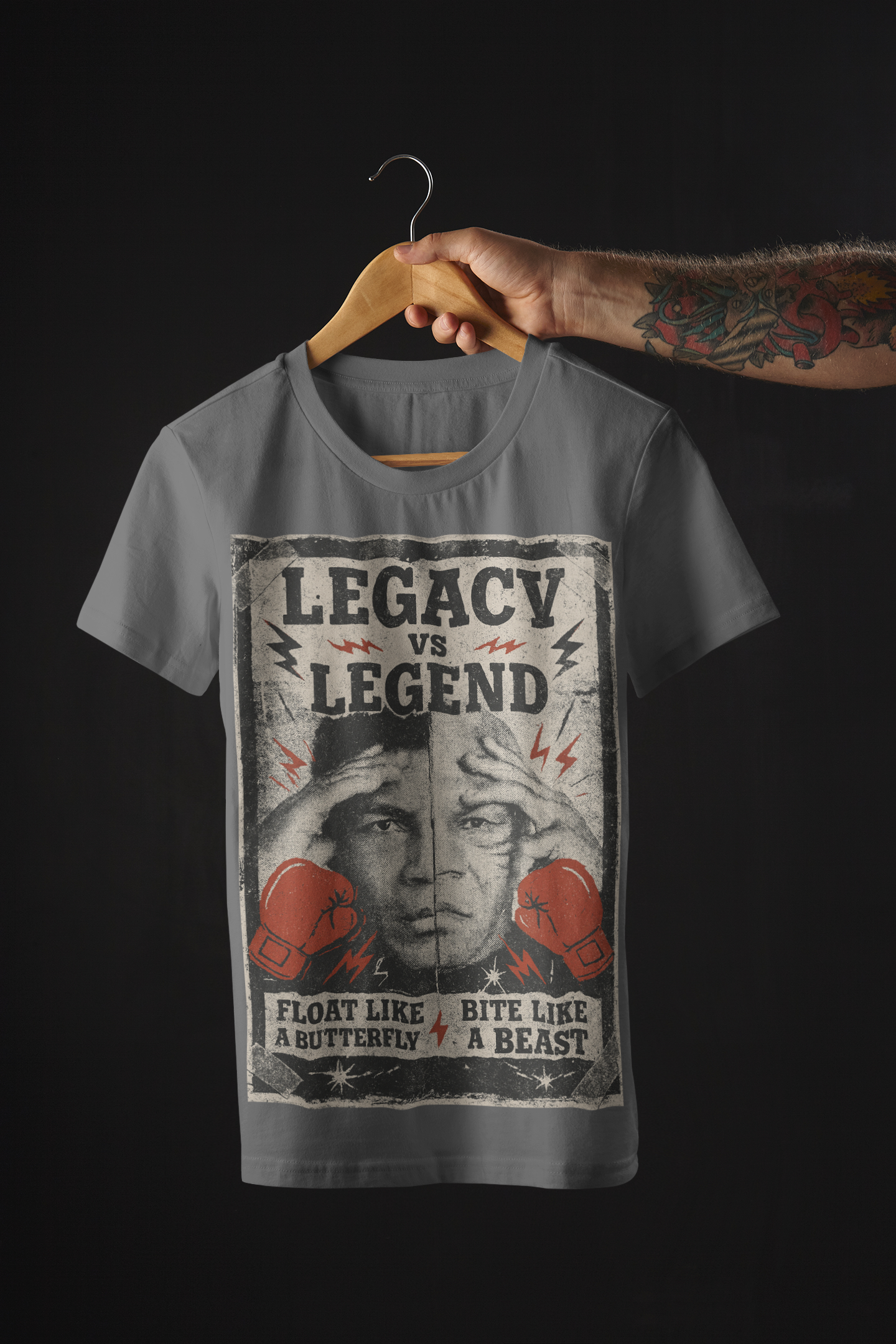 Muhammad Ali vs Mike Tyson 100% Cotton Tee
