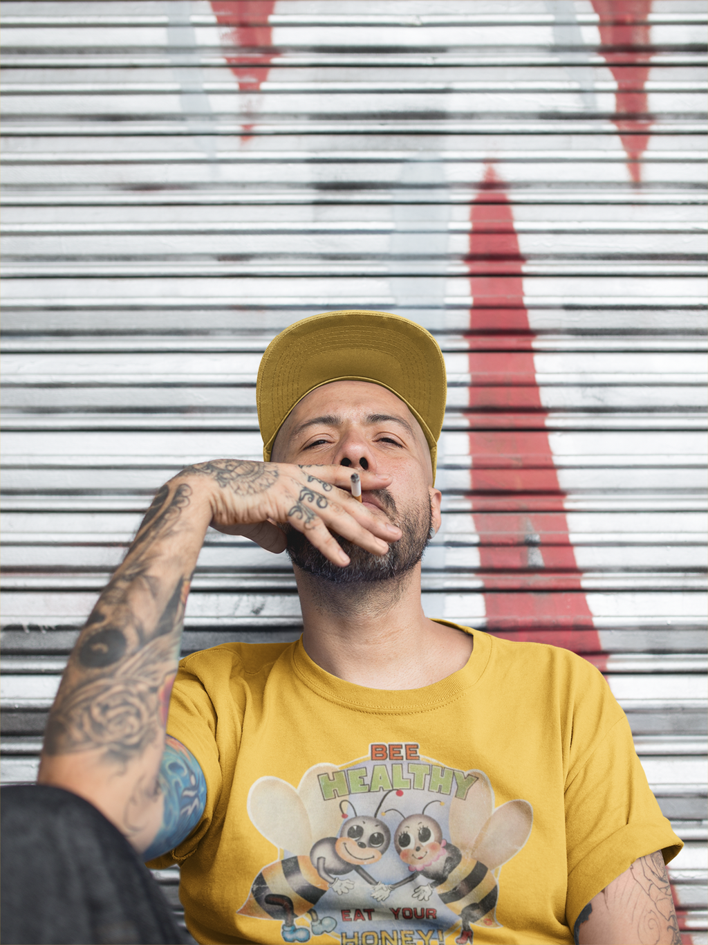 Bee Healthy Fight Club T-Shirt – Brad Pitt Movie Replica | Yellow Graphic Tee