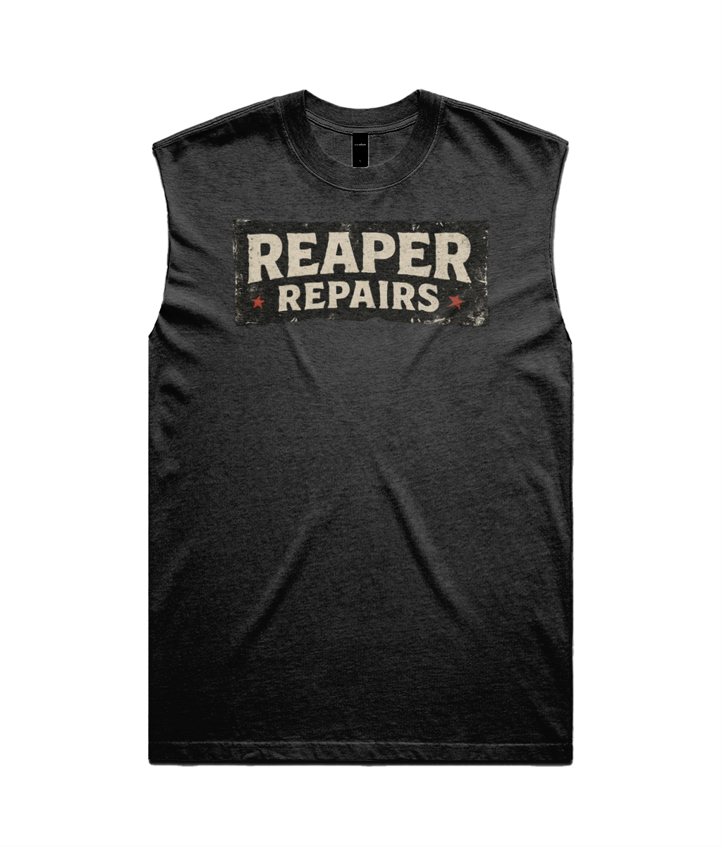 Reaper Repairs Heavy Faded Tank Top - Garage Vest