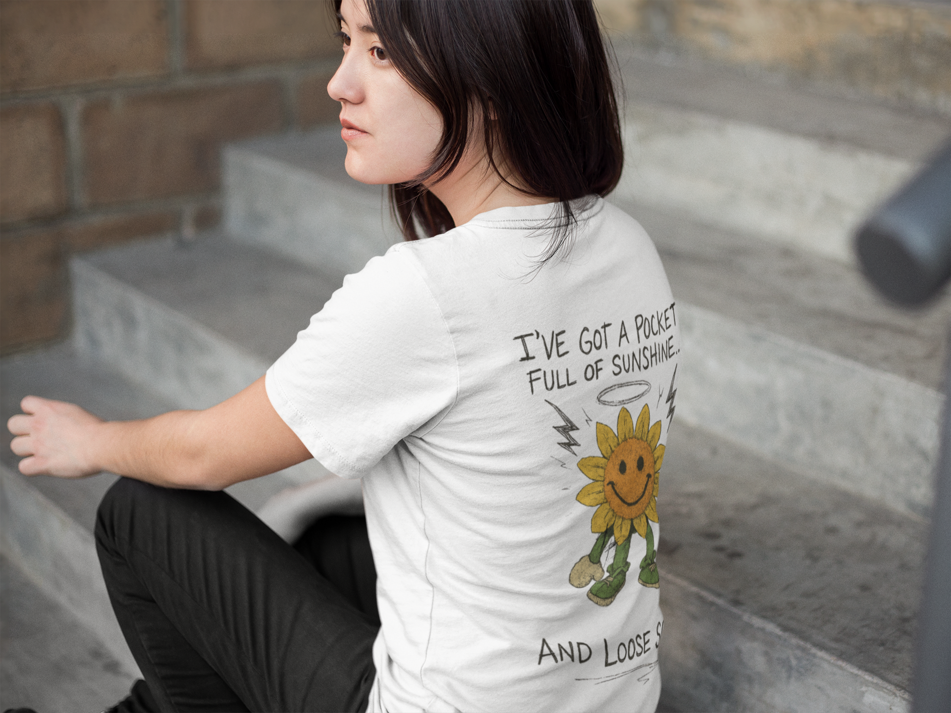 Pocket Full of Sunshine Unisex organic cotton t-shirt - Sunny