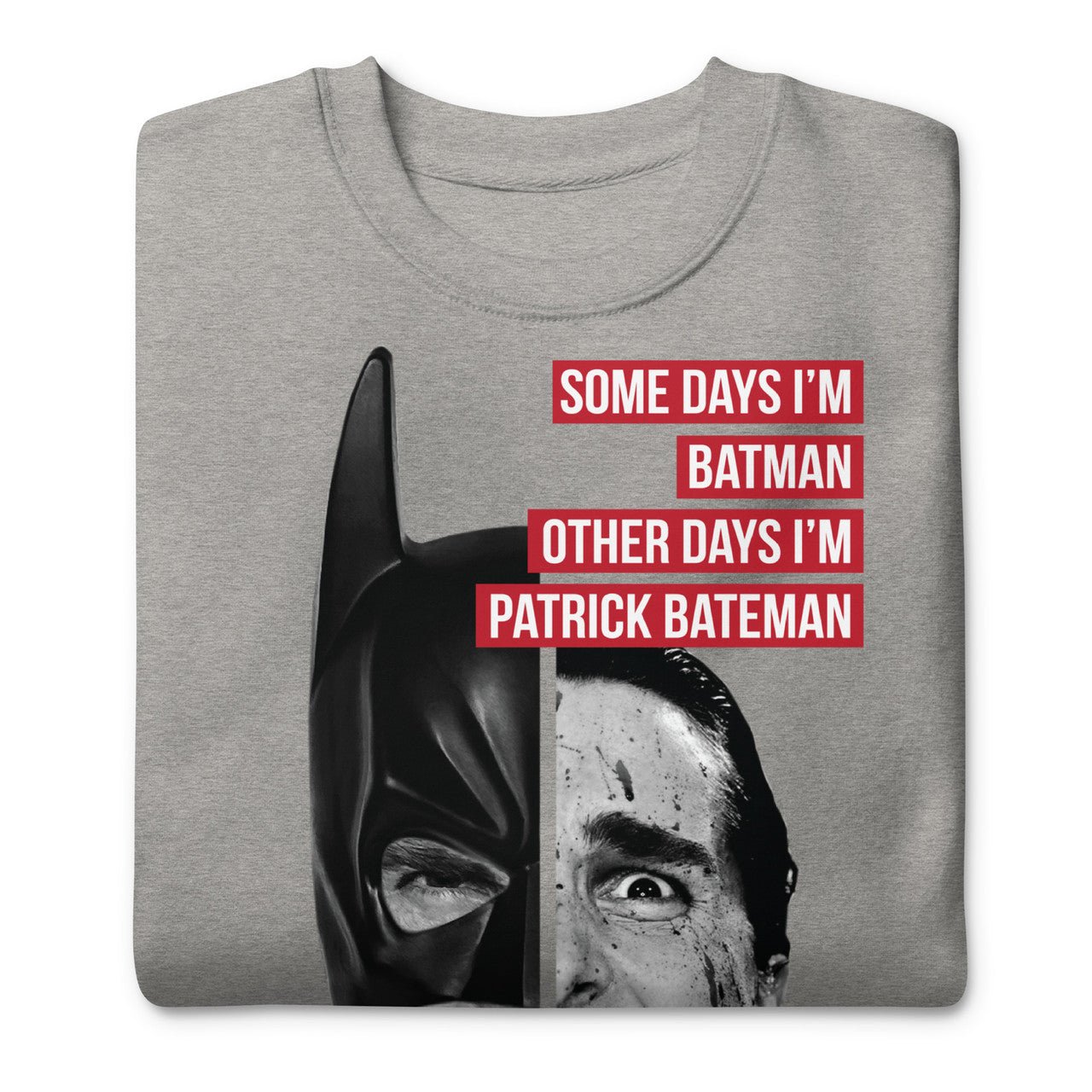 Batman/Patrick Bateman Unisex Premium Sweatshirt - American Psycho, Christi