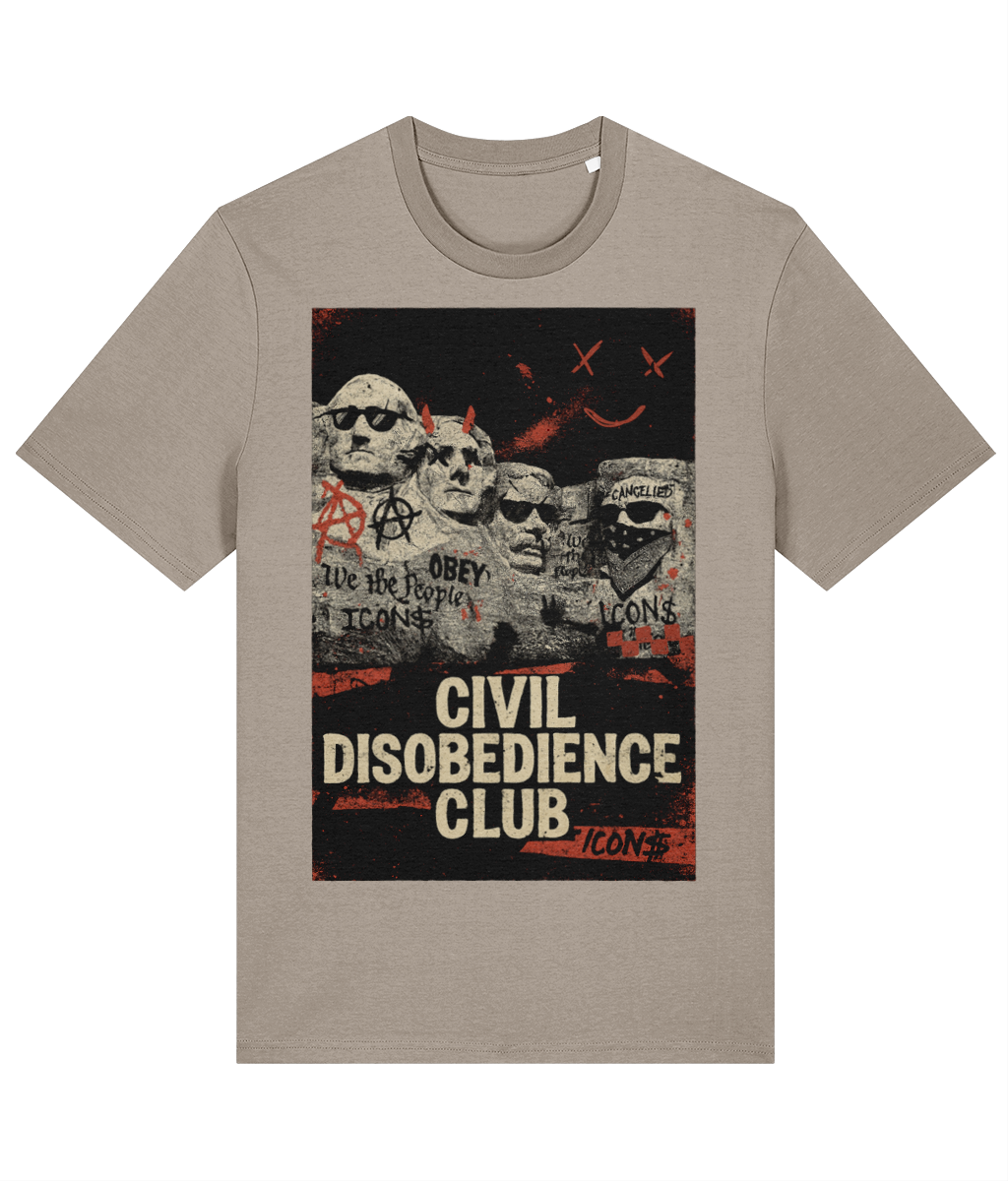 Civil Disobedience Club Graphic T-Shirt – 100% Organic Cotton Protest Tee
