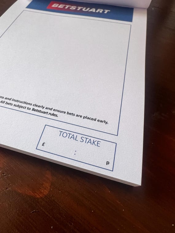 Personalised Betfred Betting Slip Notepad - Custom Name Notepad