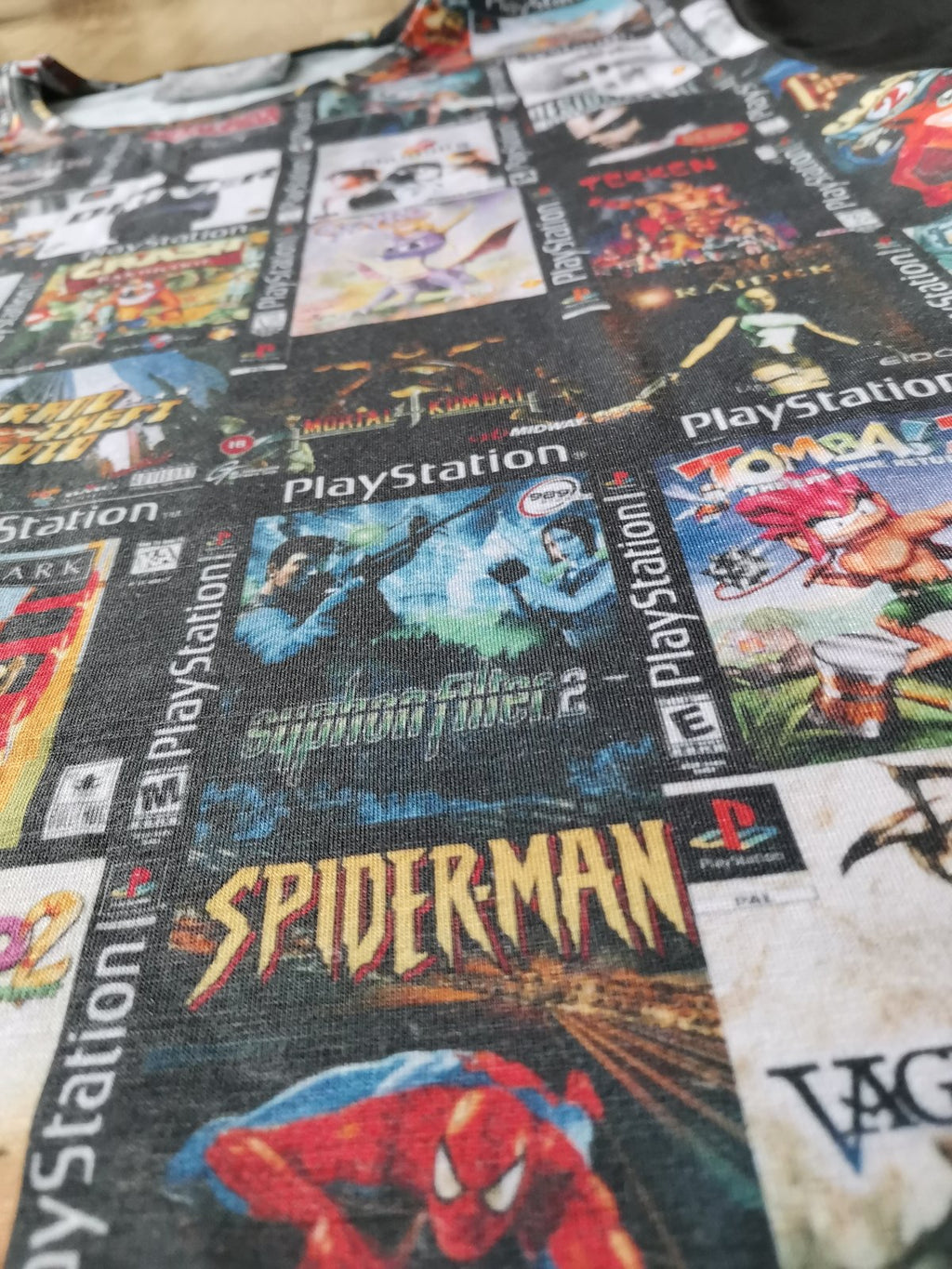 PlayStation 1 Gaming Handmade T-Shirt - PS1 Sony, gamer fan classic