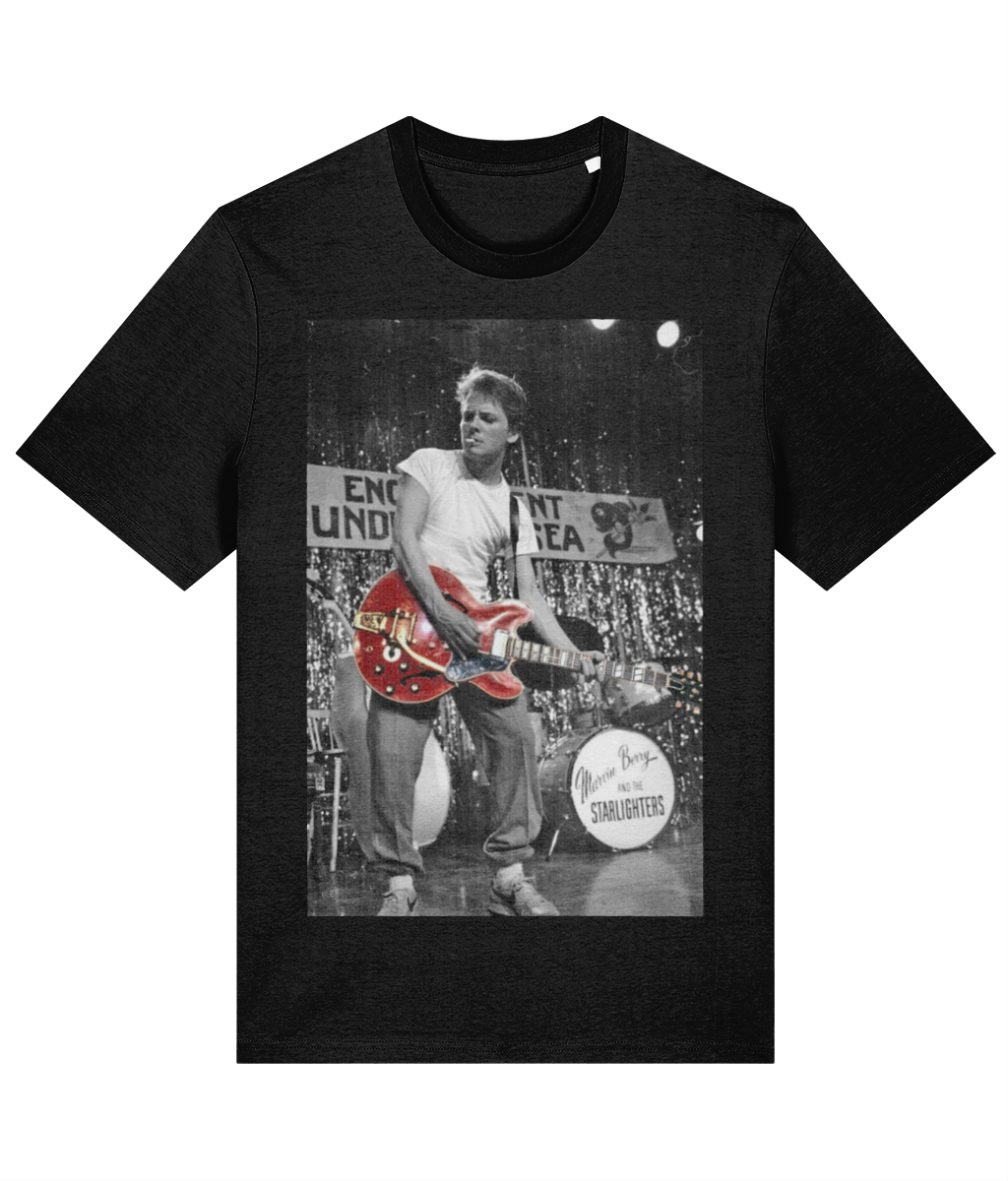 Marty McFly “Johnny B. Goode” Guitar T-Shirt – 100% Cotton Retro Film Tee