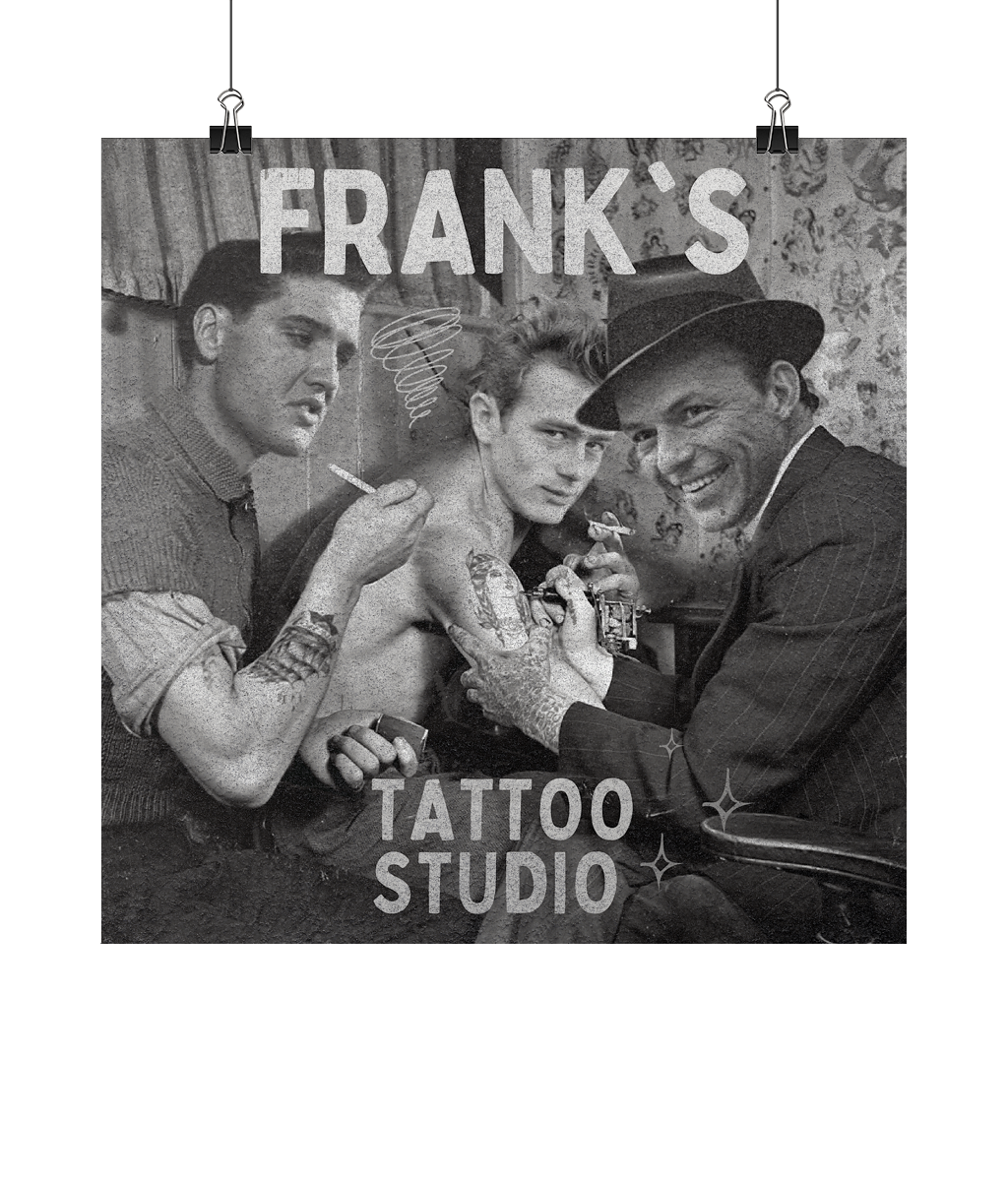 Frank's Tattoo Studio – Square Art Print (8x8" / 12x12")
