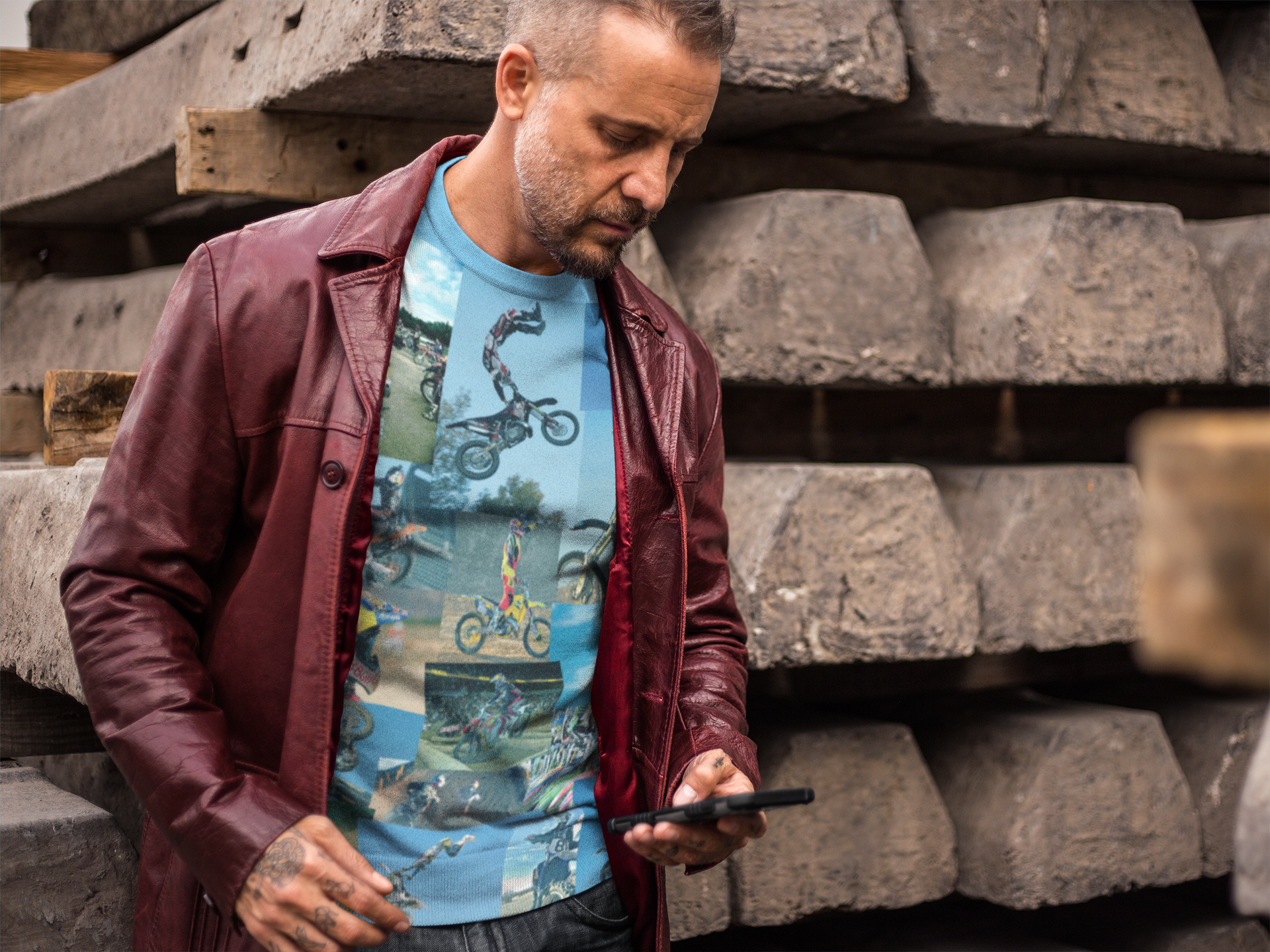 Motocross Motorcycle T-Shirt – Fight Club Tyler Durden Cosplay