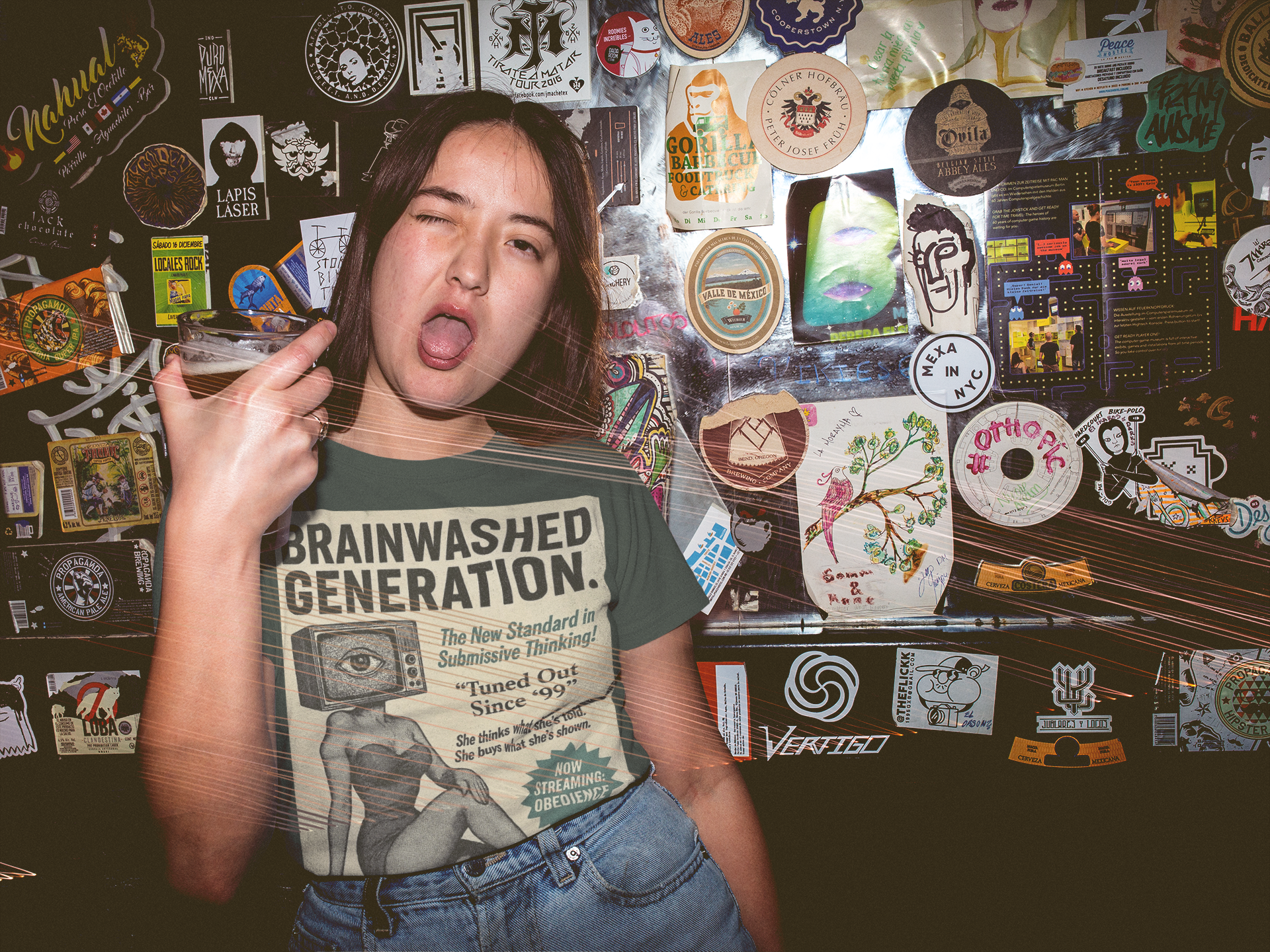 Brainwashed Generation T-Shirt - 100% Cotton - Retro Satire Graphic Tee