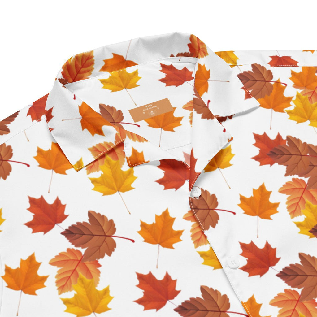 Maple Leaf Fight Club Unisex button shirt - Tyler Durden Brad Pitt