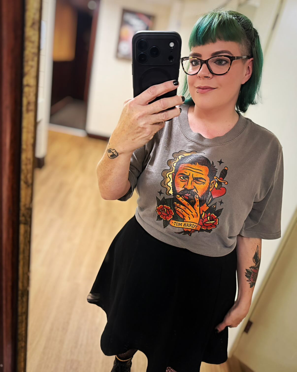 Tom Hardy Inspired Tattoo Graphic Women’s Heavy Faded T-Shirt