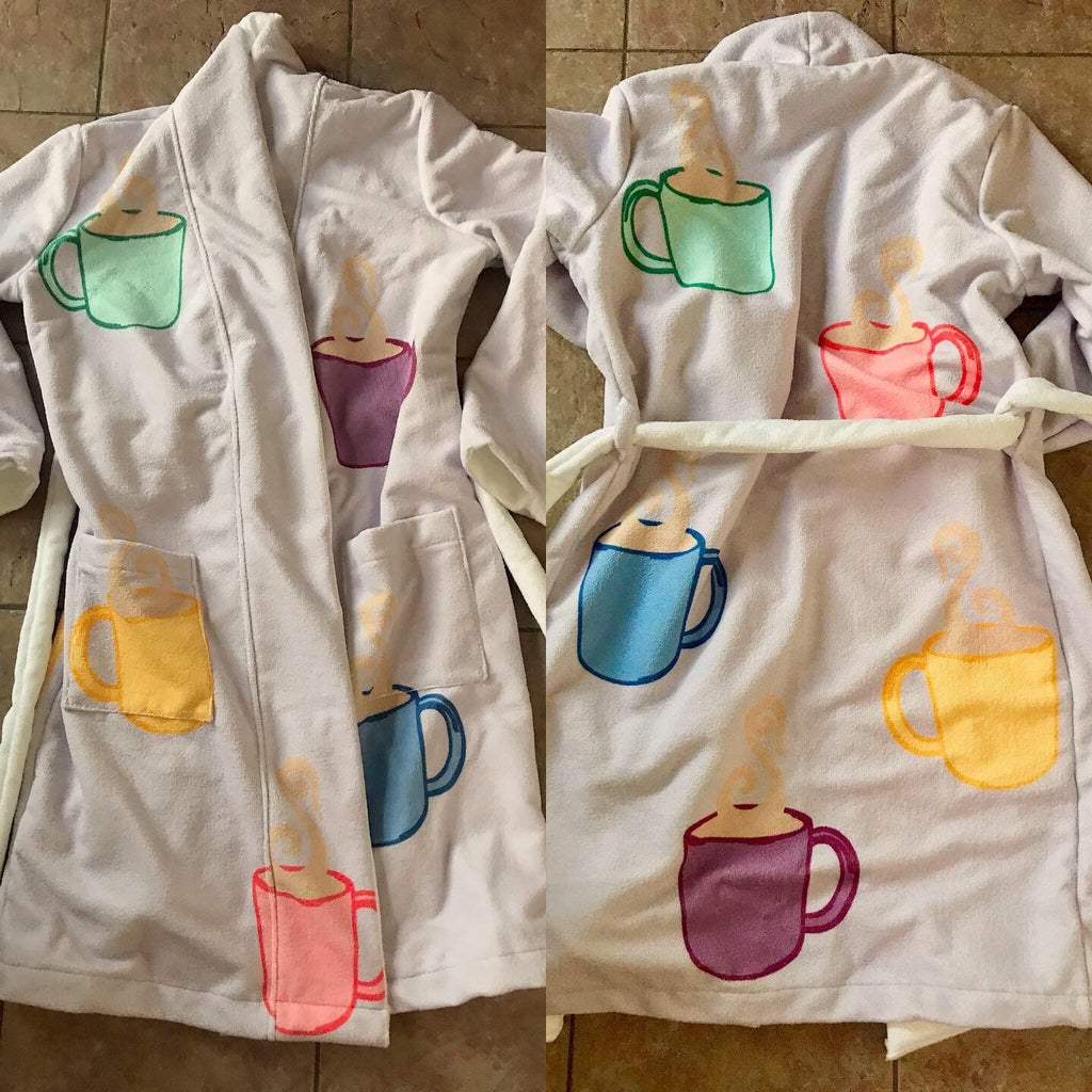 Tyler Durden Inspired Coffee Cups Lilac Dressing Gown