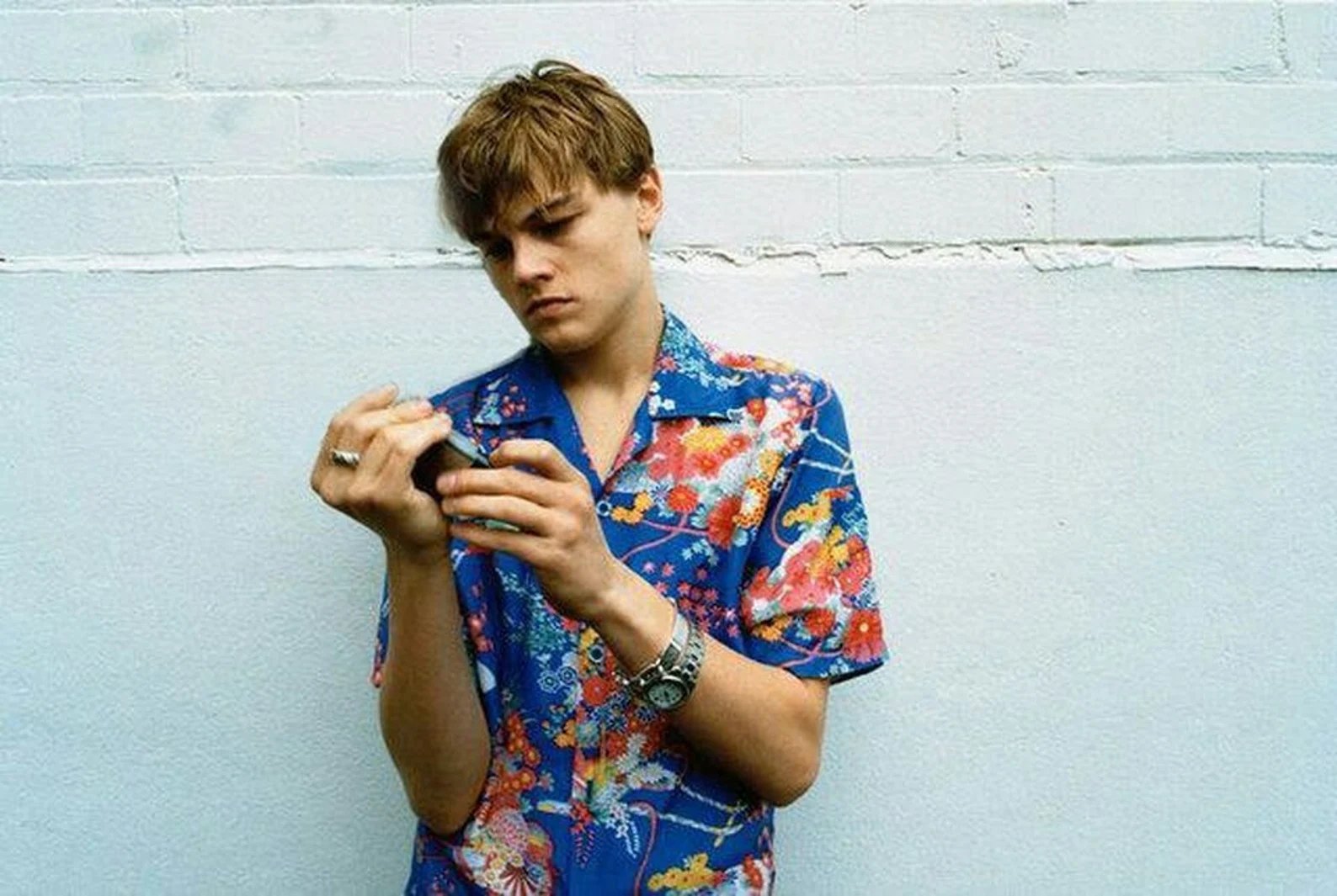 Romeo Japanese Flowers Unisex button shirt - Leonardo DiCaprio Juliet Movie