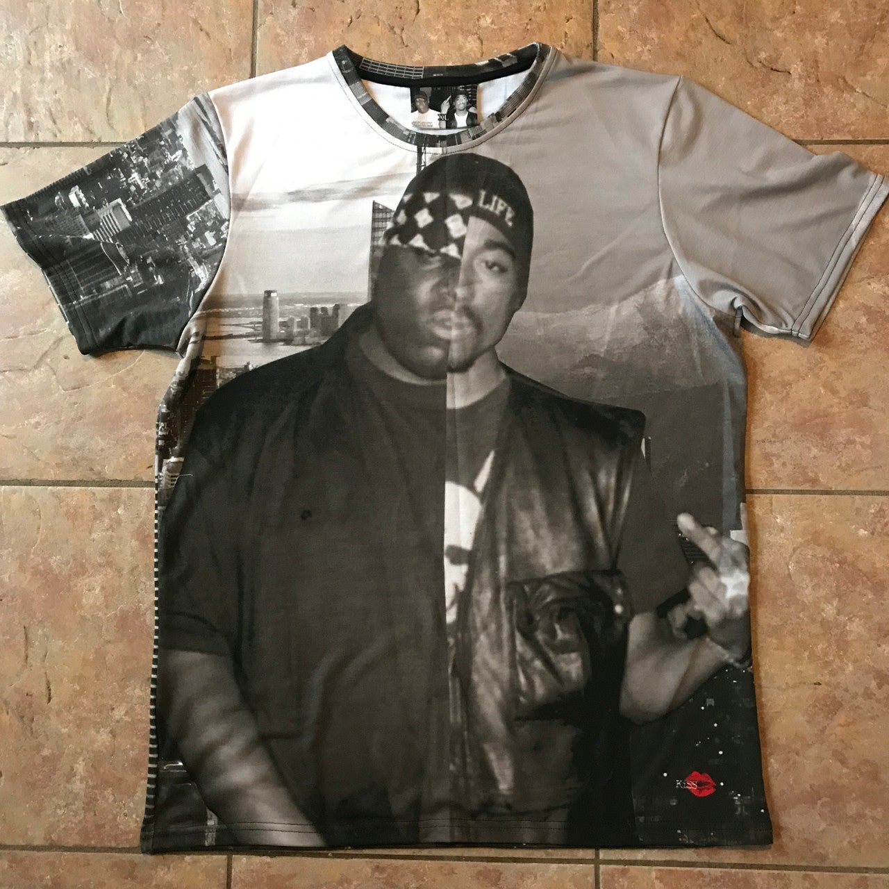 Biggie/2Pac T-Shirt- New York LA - Notorious BIG - Tupac Shakur - Music Rap