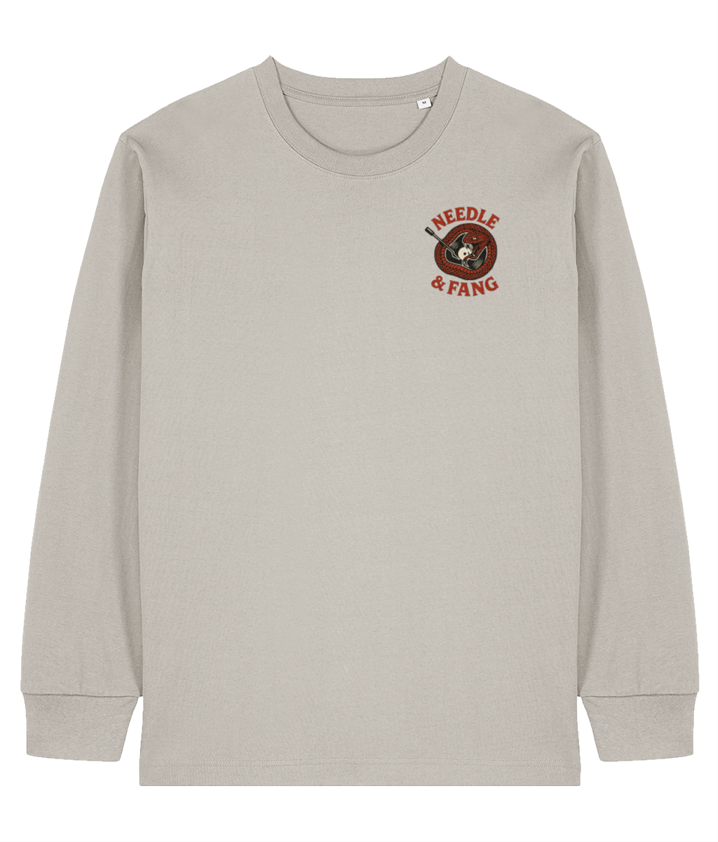 Needle & Fang Heavyweight Long Sleeve T-Shirt – Retro Snake Vinyl Design