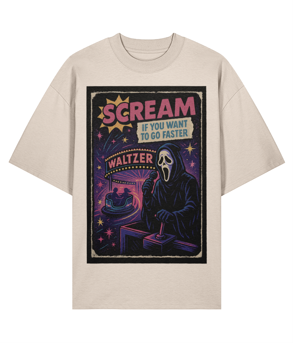 Scream Waltzer Unisex Oversized High Neck T-Shirt