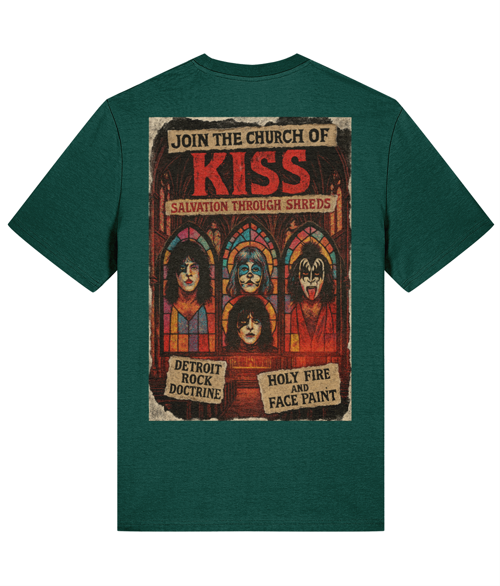 Church of KISS Unisex organic cotton t-shirt - Holy Fire and Face Paint