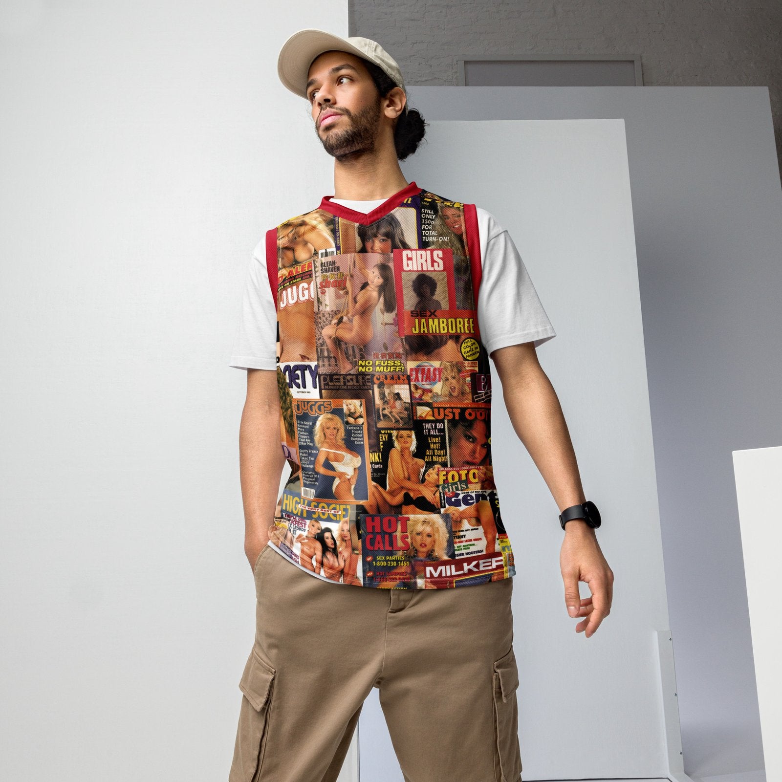 LARGE XXX Girls Recycled unisex basketball jersey - Black Sugar Fight Club