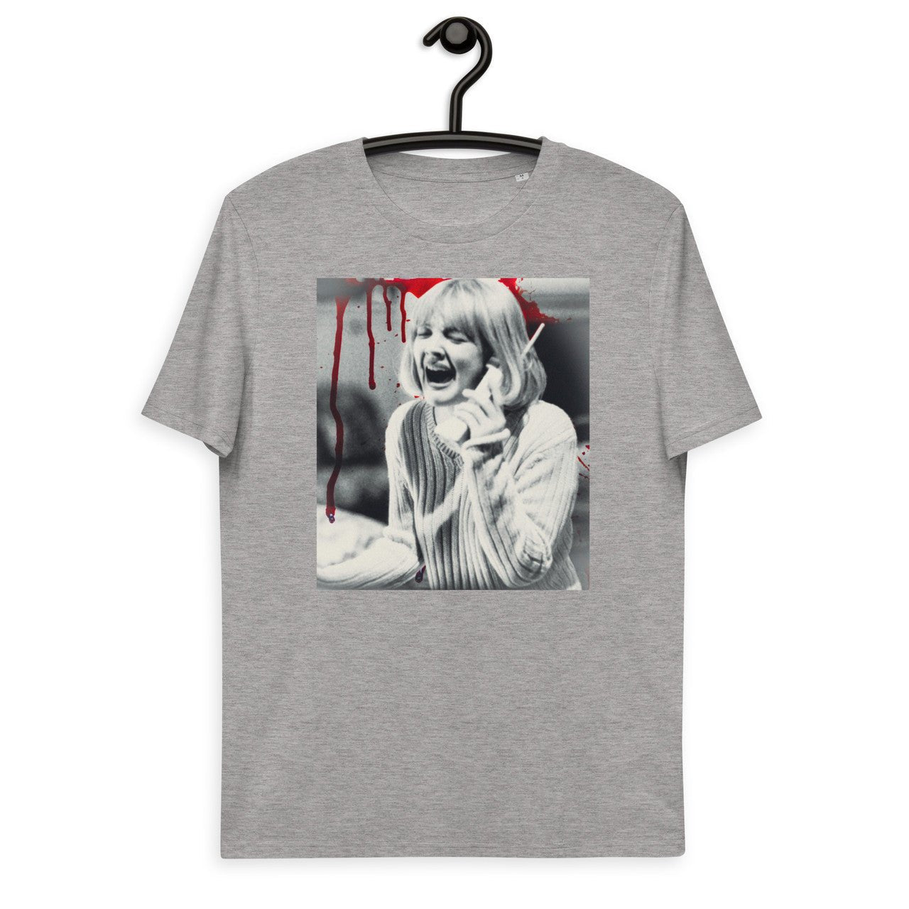 Barrymore Scream Unisex organic cotton t-shirt - Drew 90s slasher movie