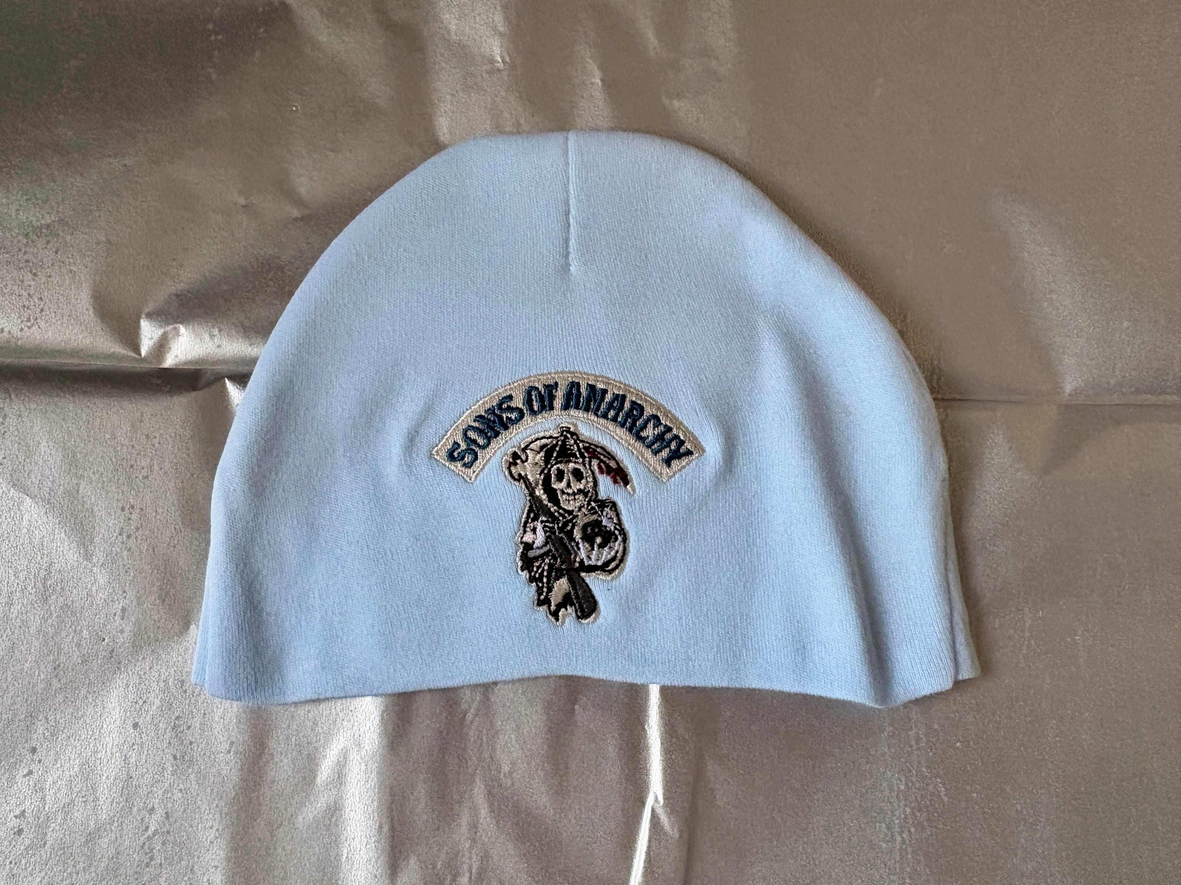 Sons of Anarchy Inspired Baby Beanie | Abel Style Baby Blue Cotton Hat