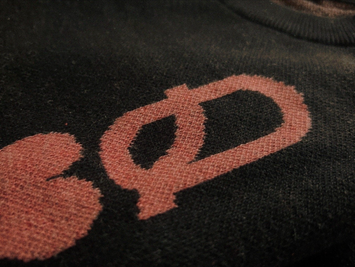 Queen of Hearts Black Handmade Knitted Sweater