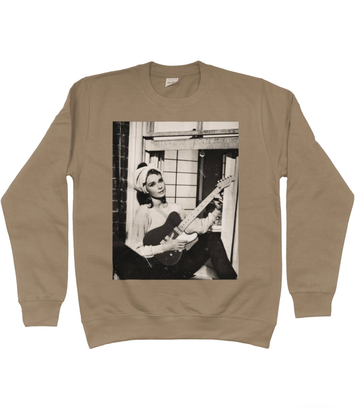 Audrey Hepburn Guitar Sweatshirt – Vintage Iconic Style
