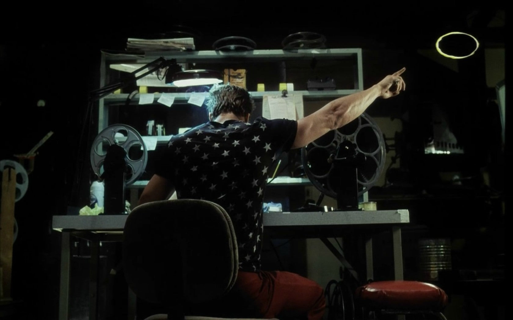 Stars Navy V Neck t-shirt - Fight Club, Brad Pitt cosplay