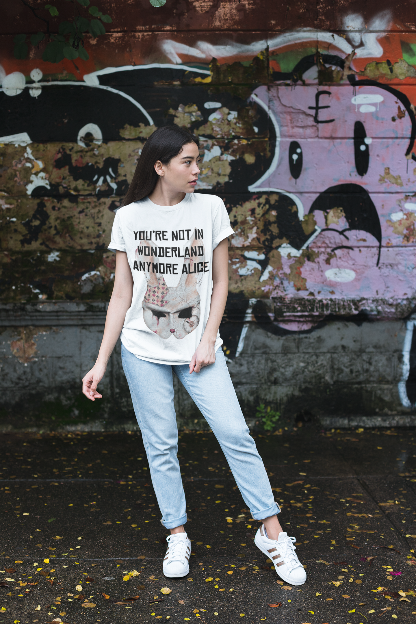 You’re Not in Wonderland Anymore Alice” Unisex T-Shirt – Dark Wonderland Graphic