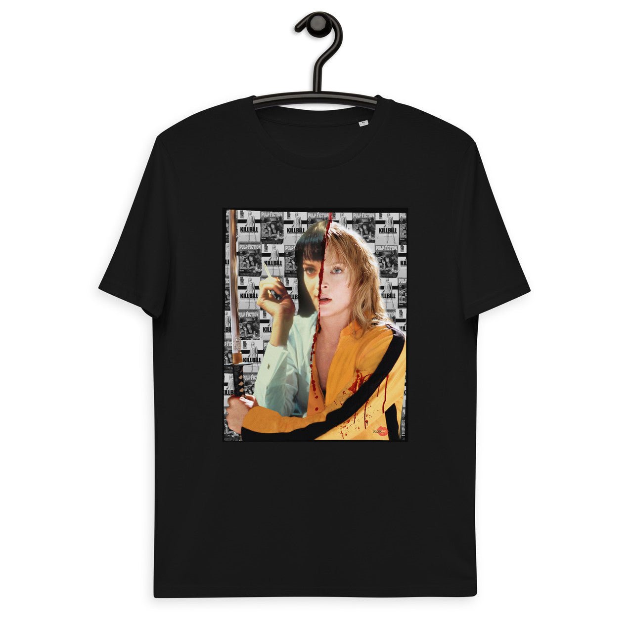 Split Fiction KiSS Unisex organic cotton t-shirt - Mia Wallace Uma Thurman