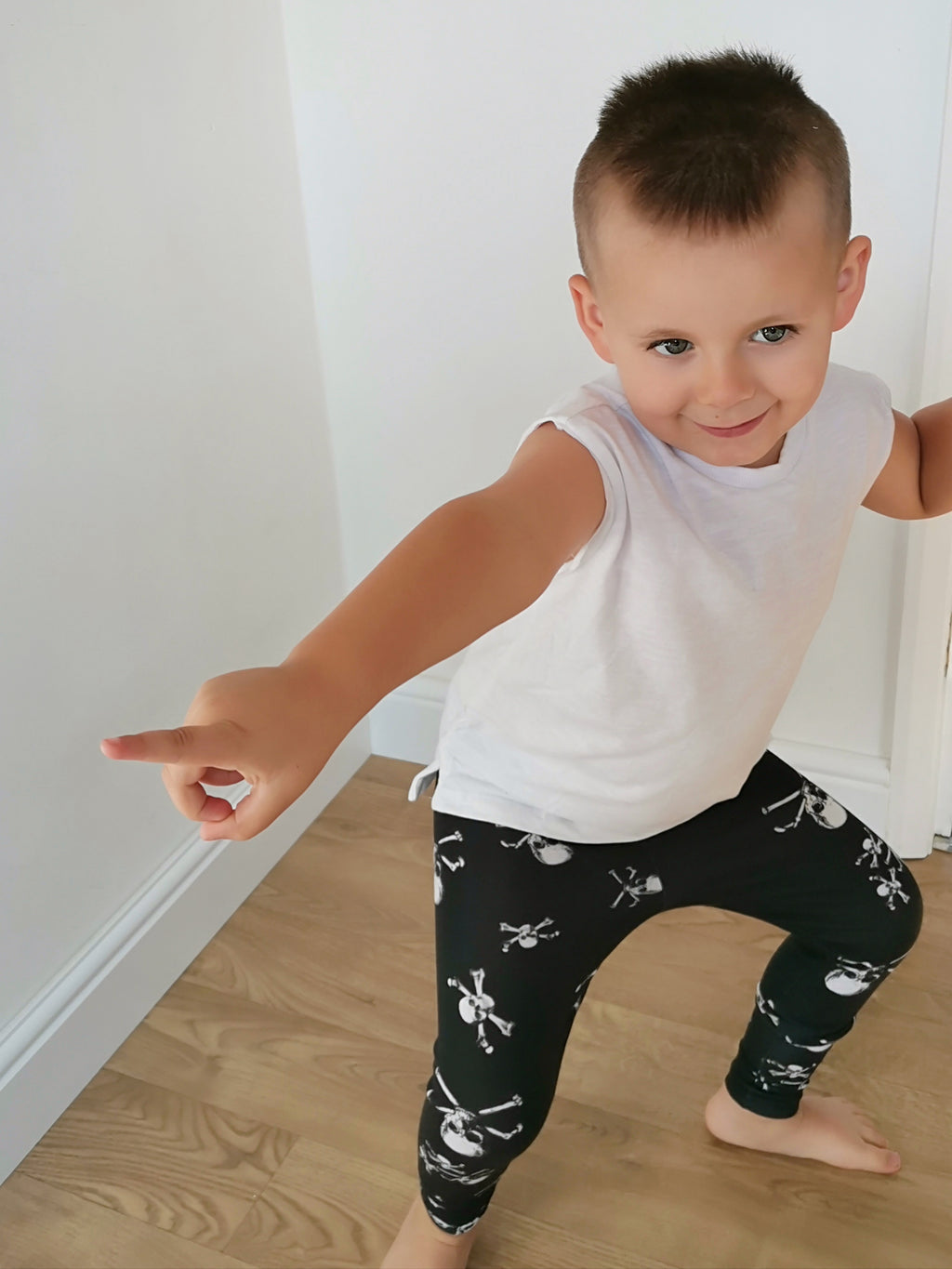 Kids Skull All Over Print Leggings