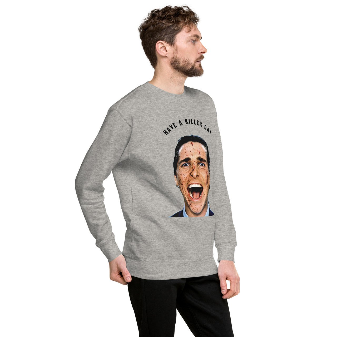 Killer Day Unisex Premium Sweatshirt - American Psycho Christian Bale Hallo