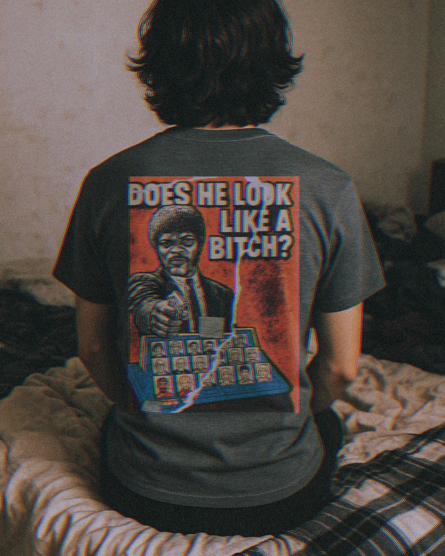 Pulp Fiction Jules Unisex Heavy Faded Tee - Guess Who - Alternative Graphic