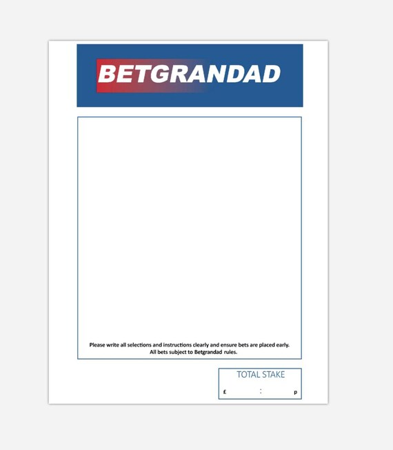 Personalised Betfred Betting Slip Notepad - Custom Name Notepad