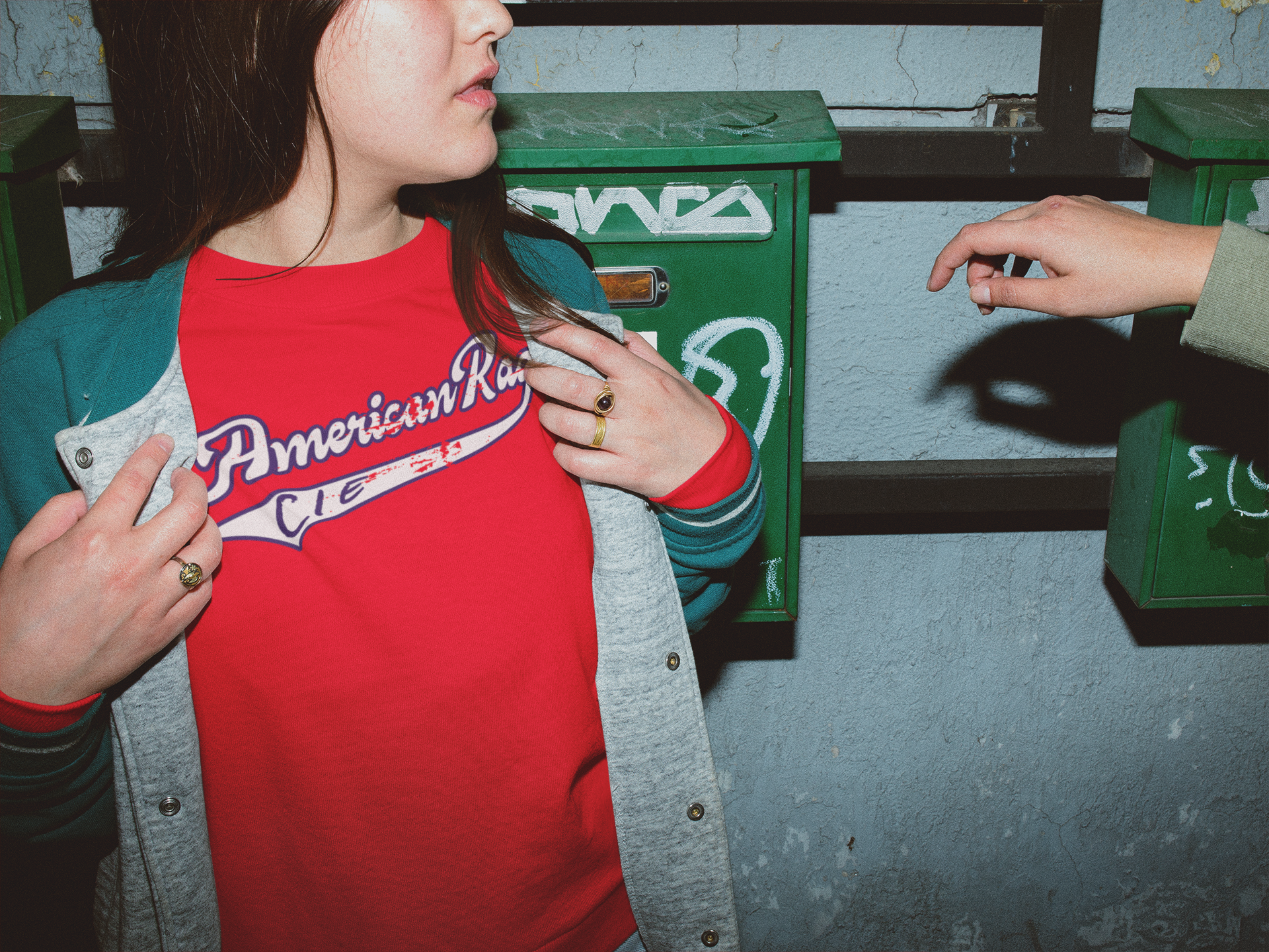 American Rag Rachel Green Red Sweatshirt