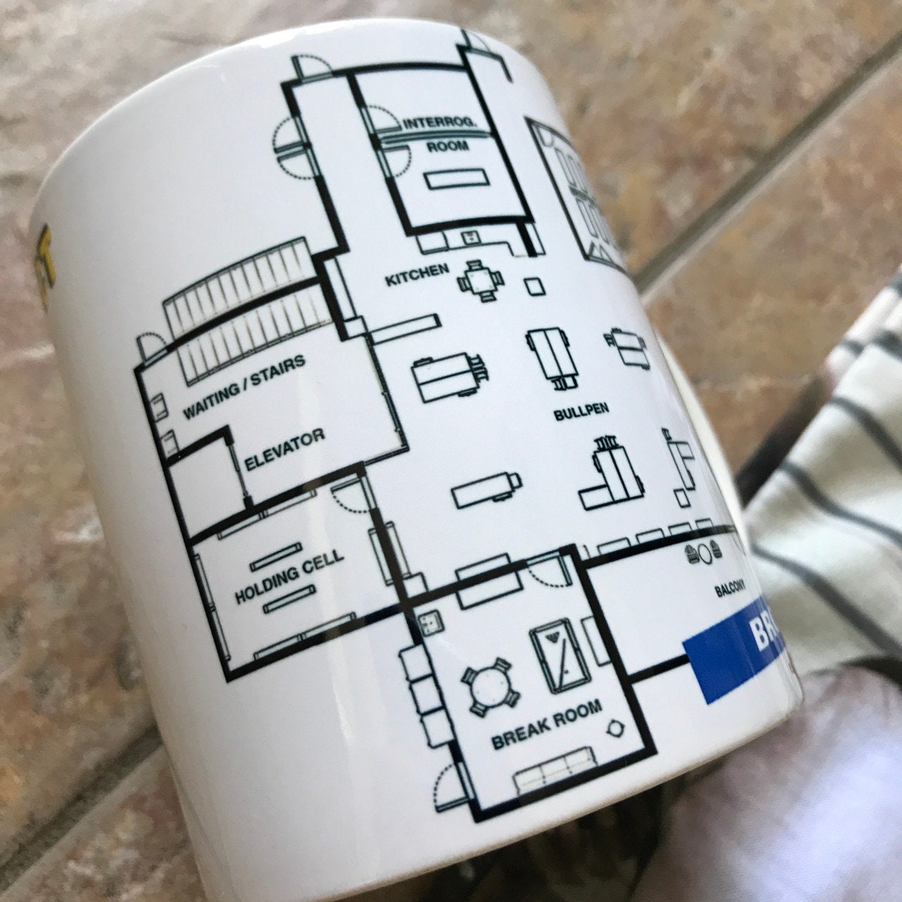 Brooklyn Nine Nine Glossy Mug - Precinct Floorplan New York